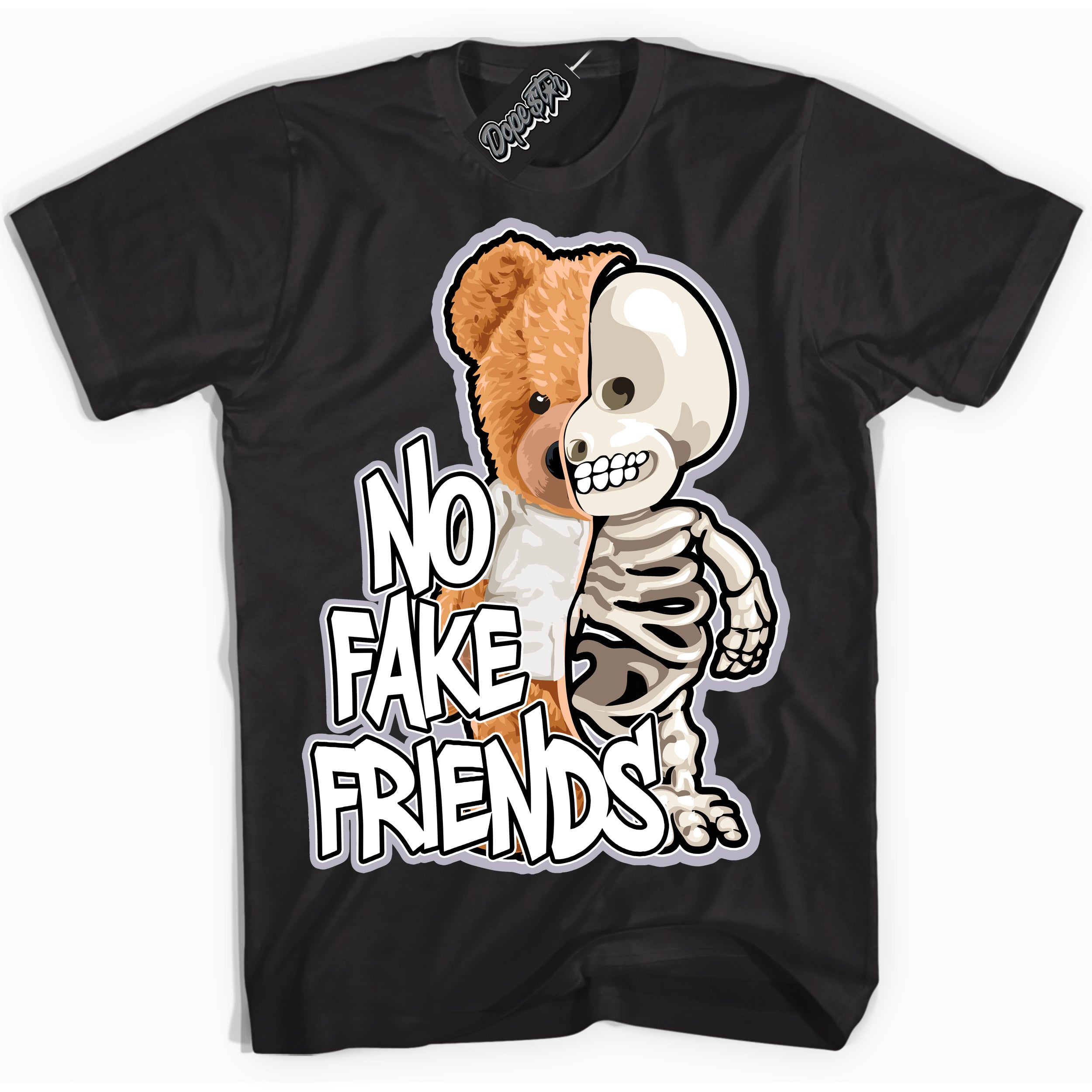 Cool Black Shirt with “ No Fake Friends ” design that perfectly matches OG Barons 1s Jordans.