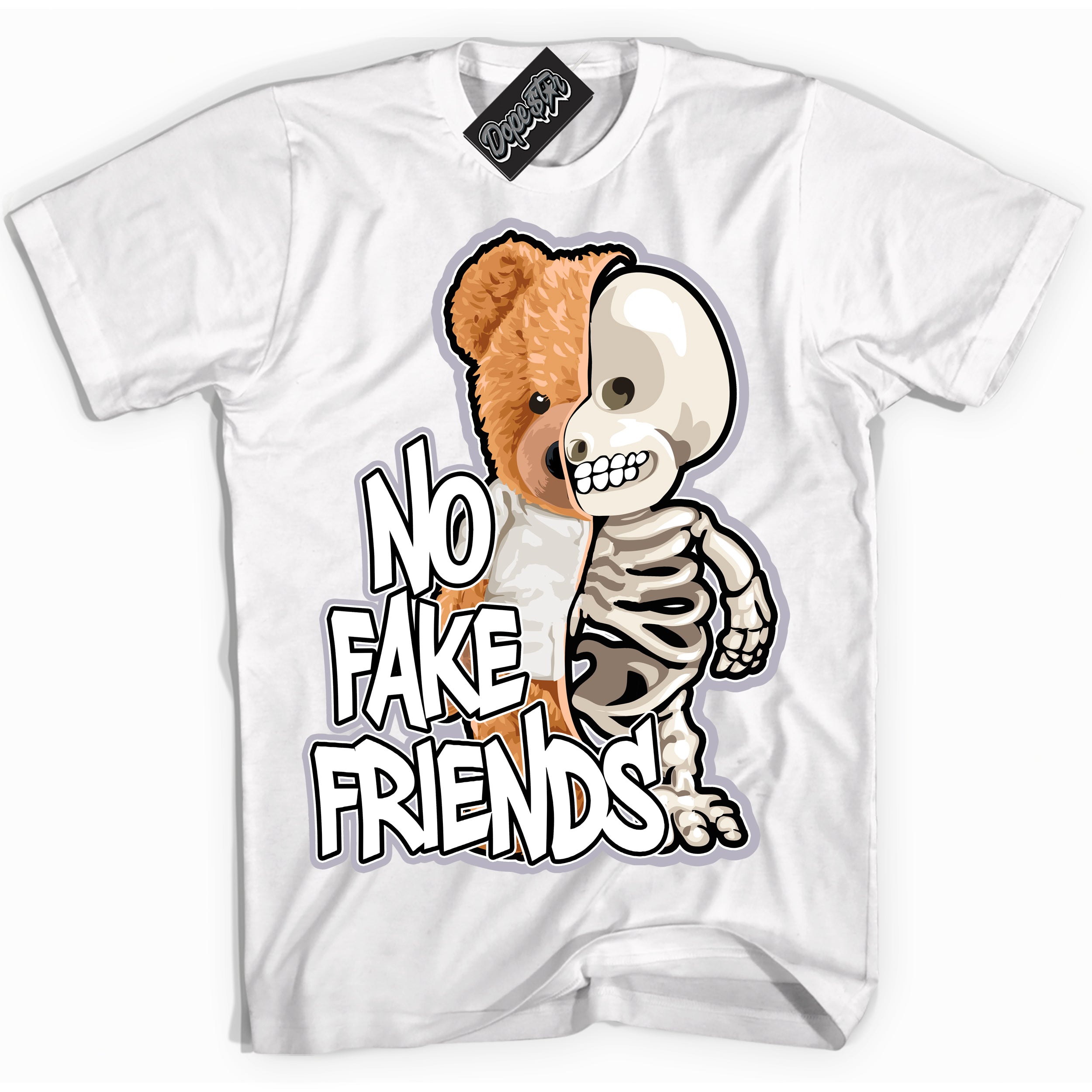 Cool White Shirt with “ No Fake Friends ” design that perfectly matches OG Barons 1s Jordans.