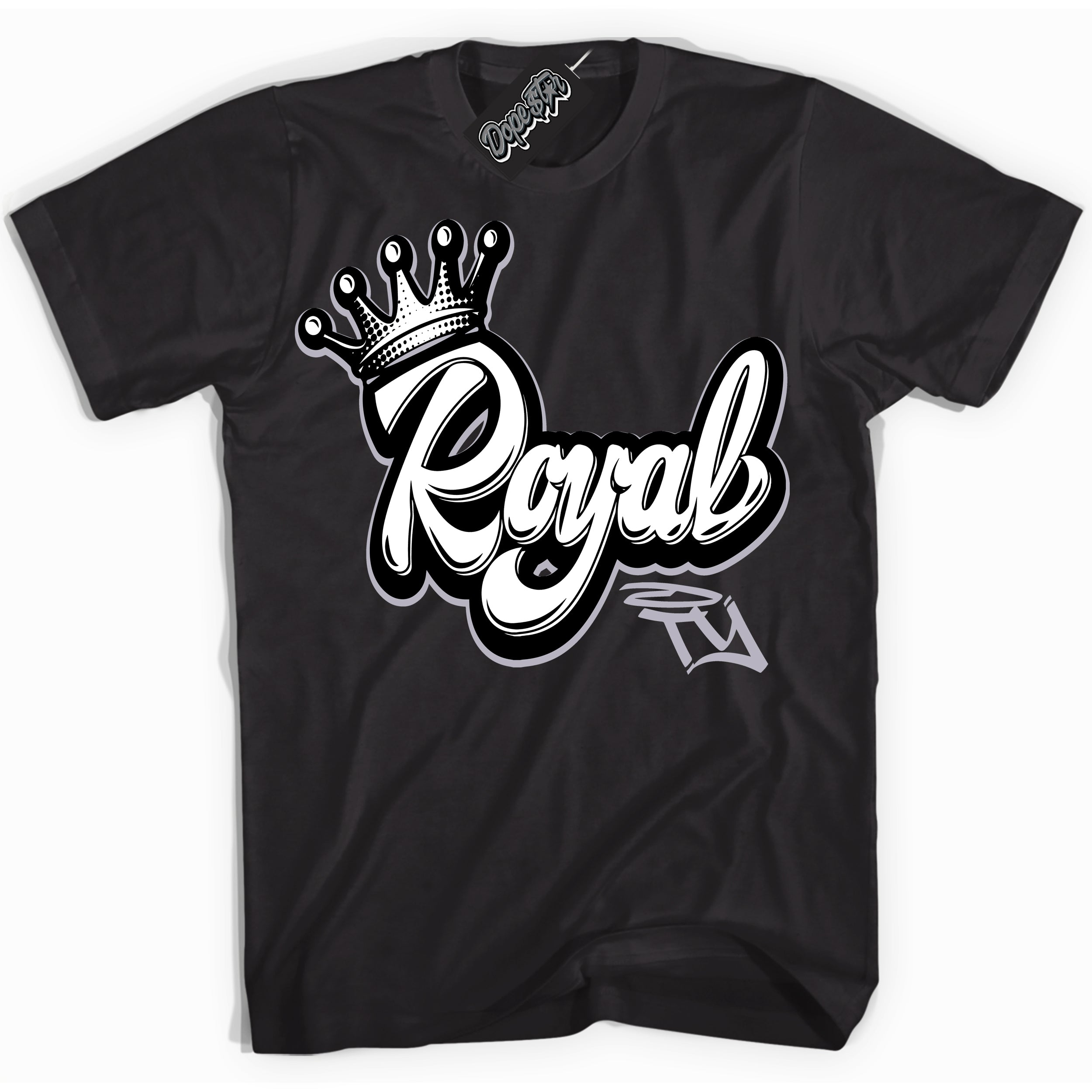 Cool Black Shirt with “ Royalty ” design that perfectly matches OG Barons 1s Jordans.