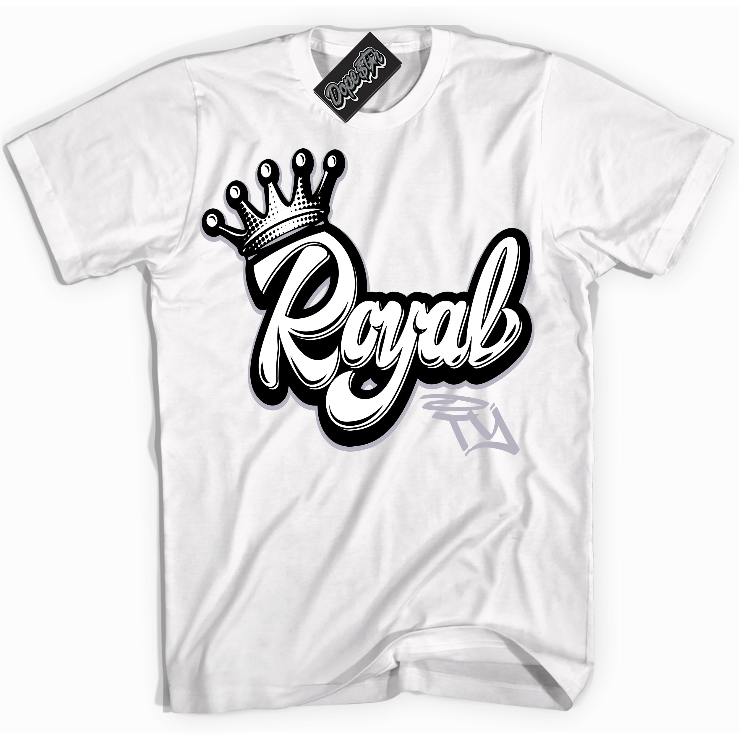 Cool White Shirt with “ Royalty ” design that perfectly matches OG Barons 1s Jordans.