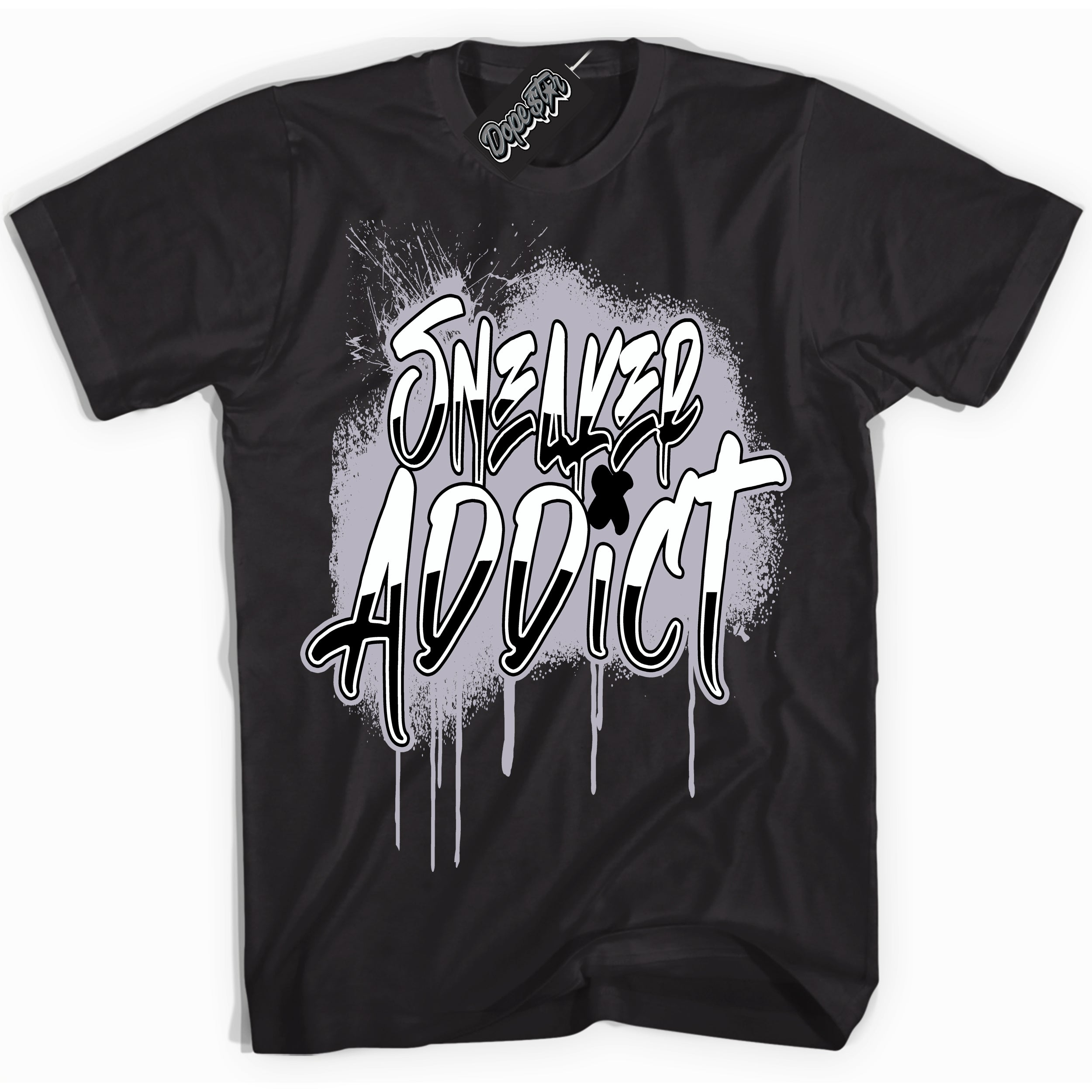 Cool Black Shirt with “ Sneaker Addict ” design that perfectly matches OG Barons 1s Jordans.