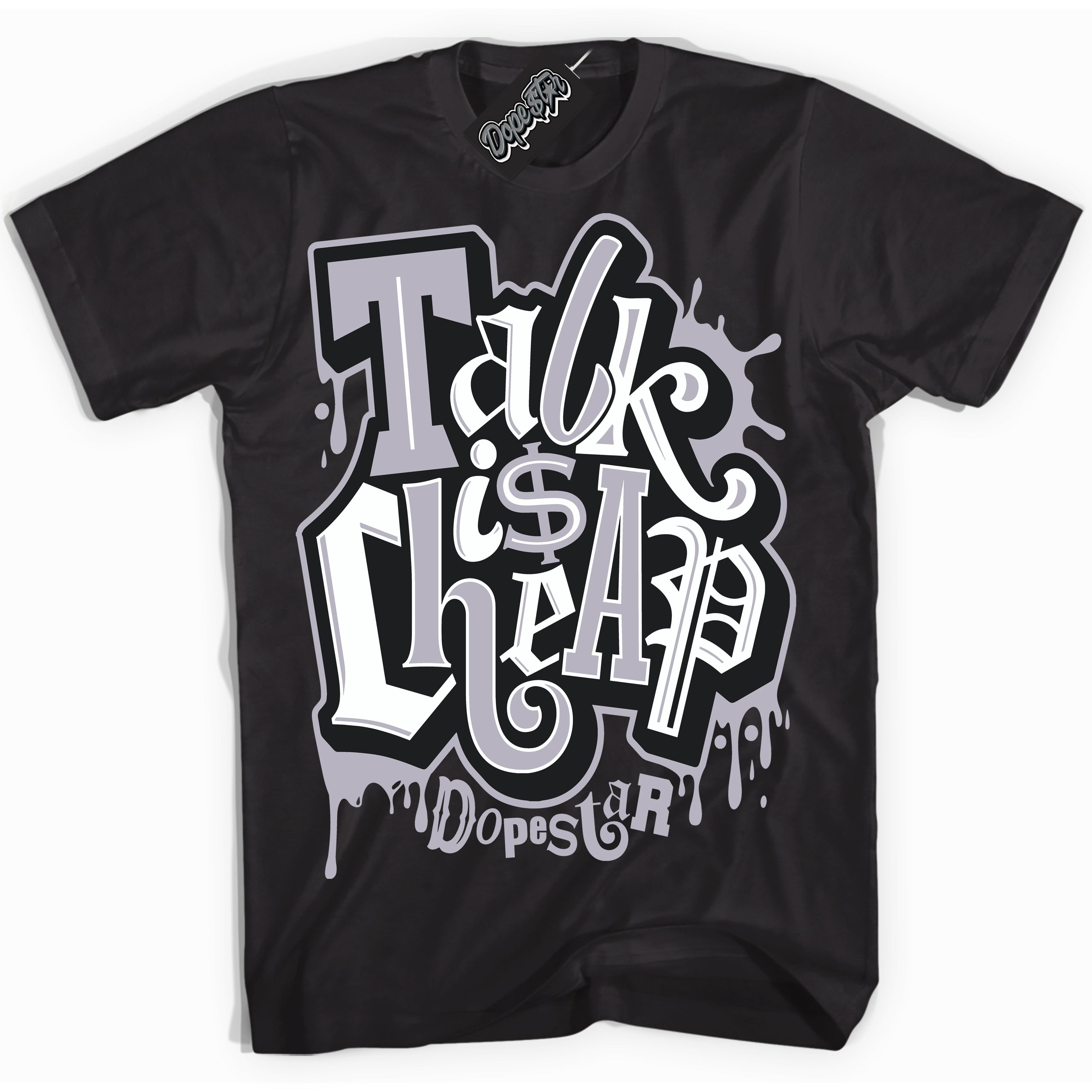 Cool Black Shirt with “ Talk Is Cheap ” design that perfectly matches OG Barons 1s Jordans.