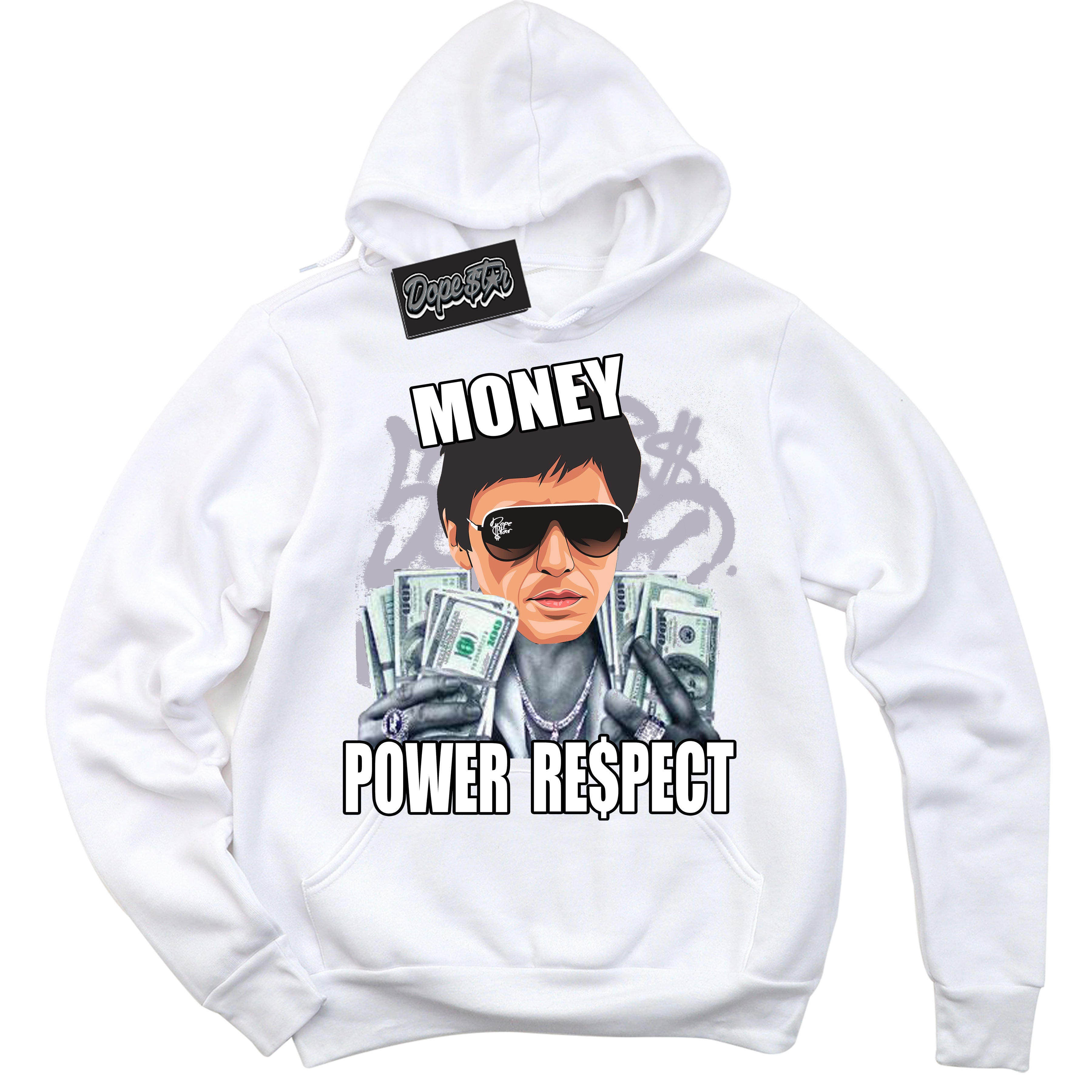 Cool White Hoodie with “ Tony Montana ”  design that Perfectly Matches OG Barons 1s Jordans.