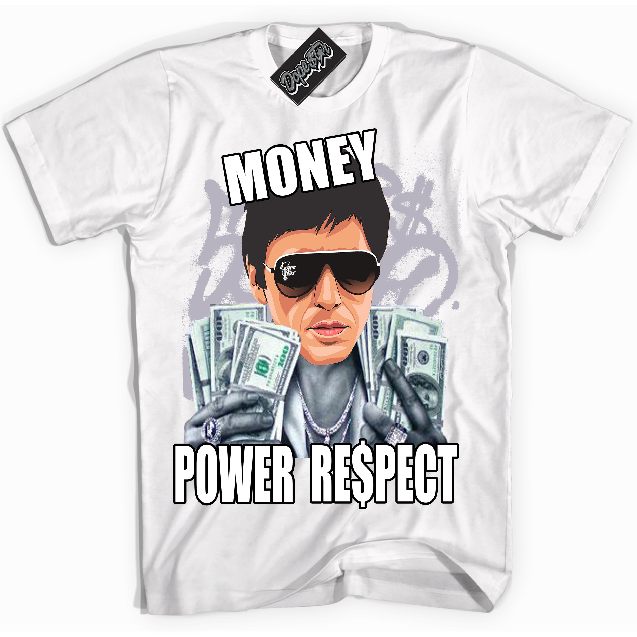 Cool White Shirt with “ Tony Montana ” design that perfectly matches OG Barons 1s Jordans.
