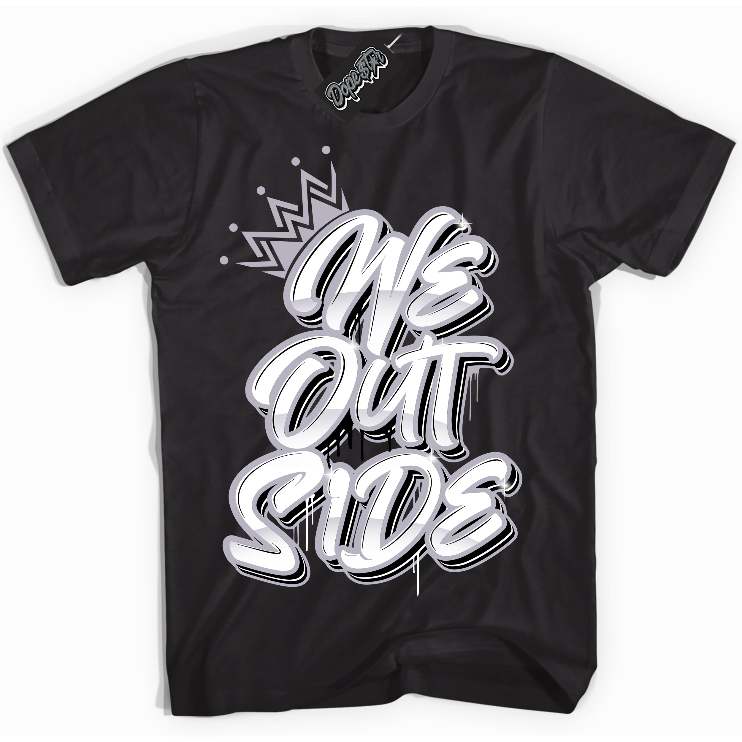 Cool Black Shirt with “ We Outside ” design that perfectly matches OG Barons 1s Jordans.