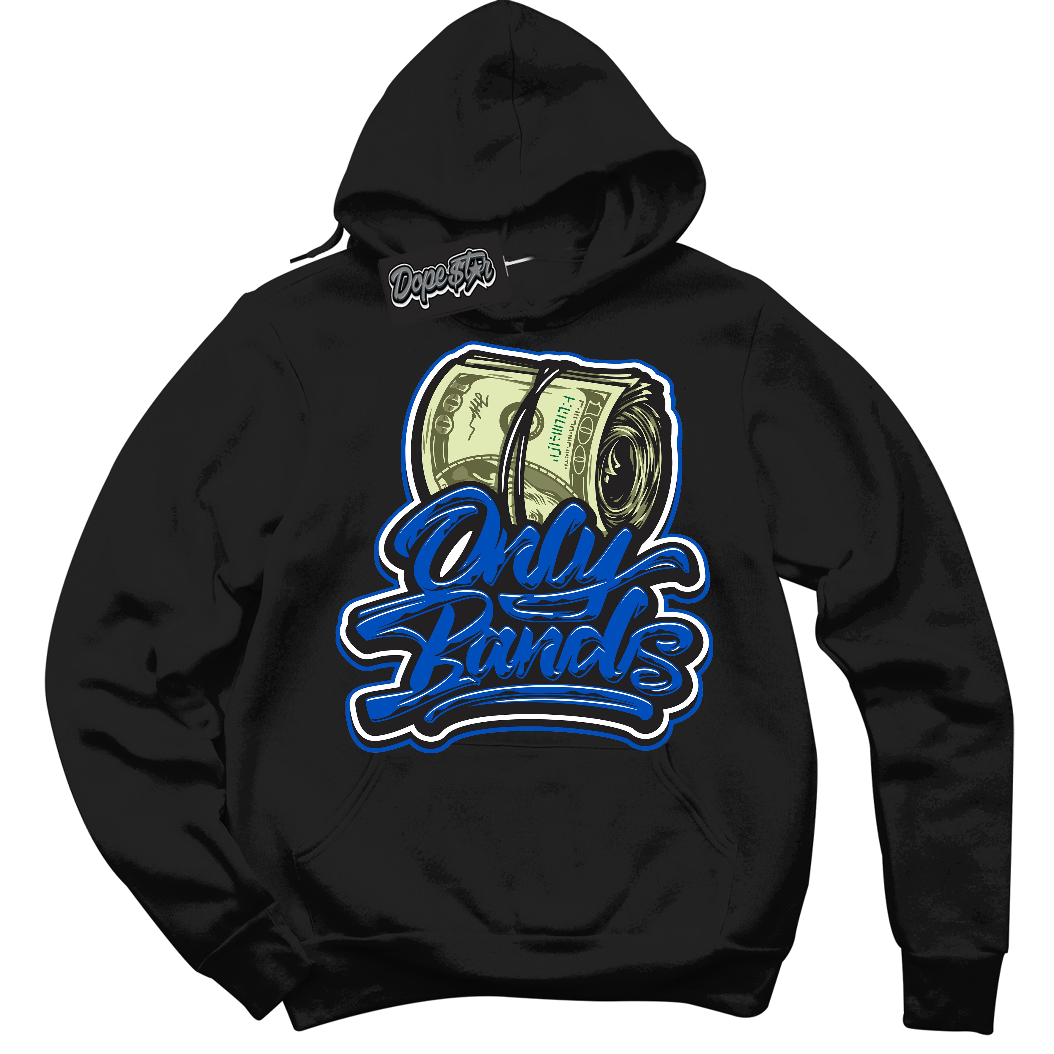 Cool Black Hoodie with “ Only Bands ”  design that Perfectly Matches Quai 54 1s Sneakers.