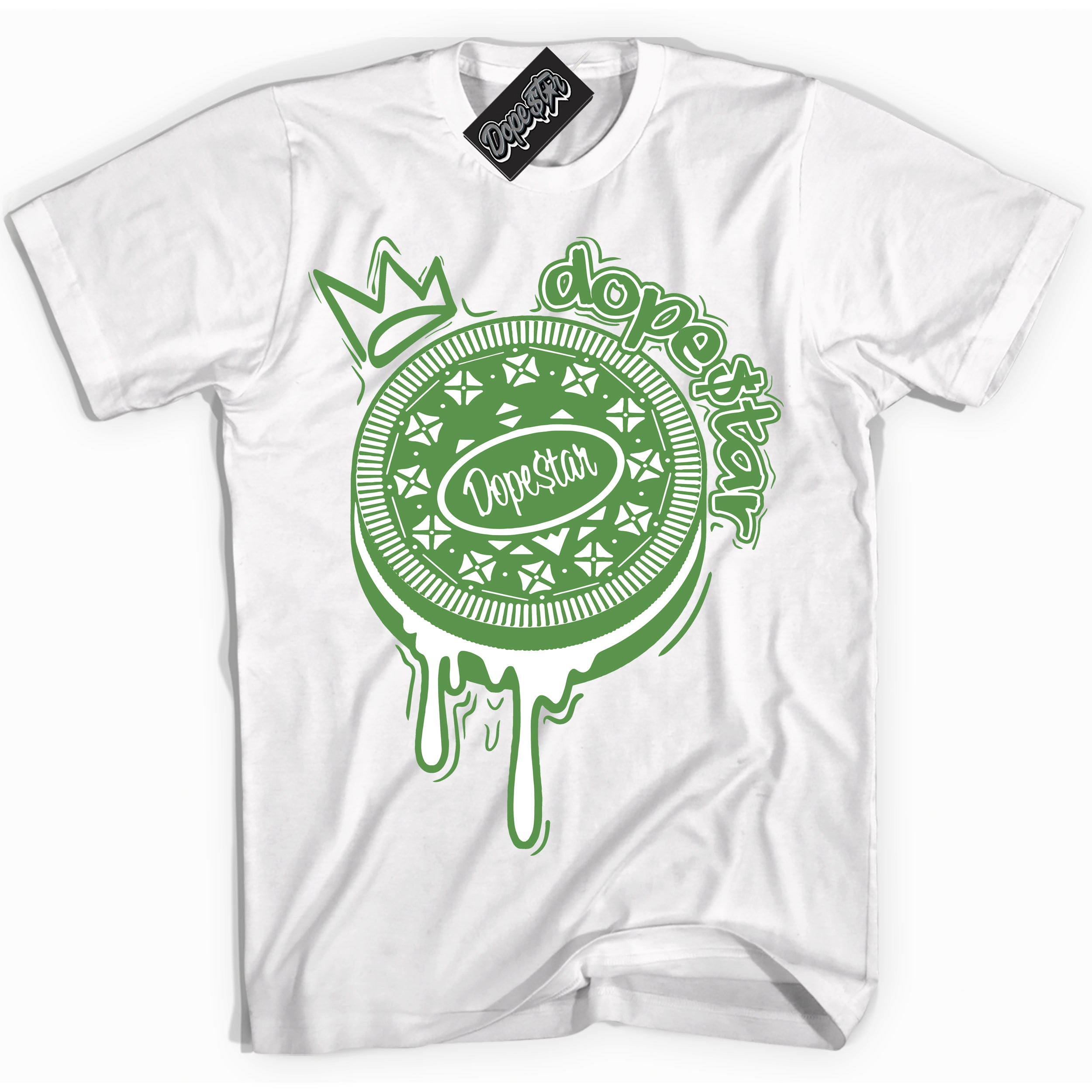 Cool White Shirt with “ Oreo DS ” design that perfectly matches Chlorophyll 1s Jordans.