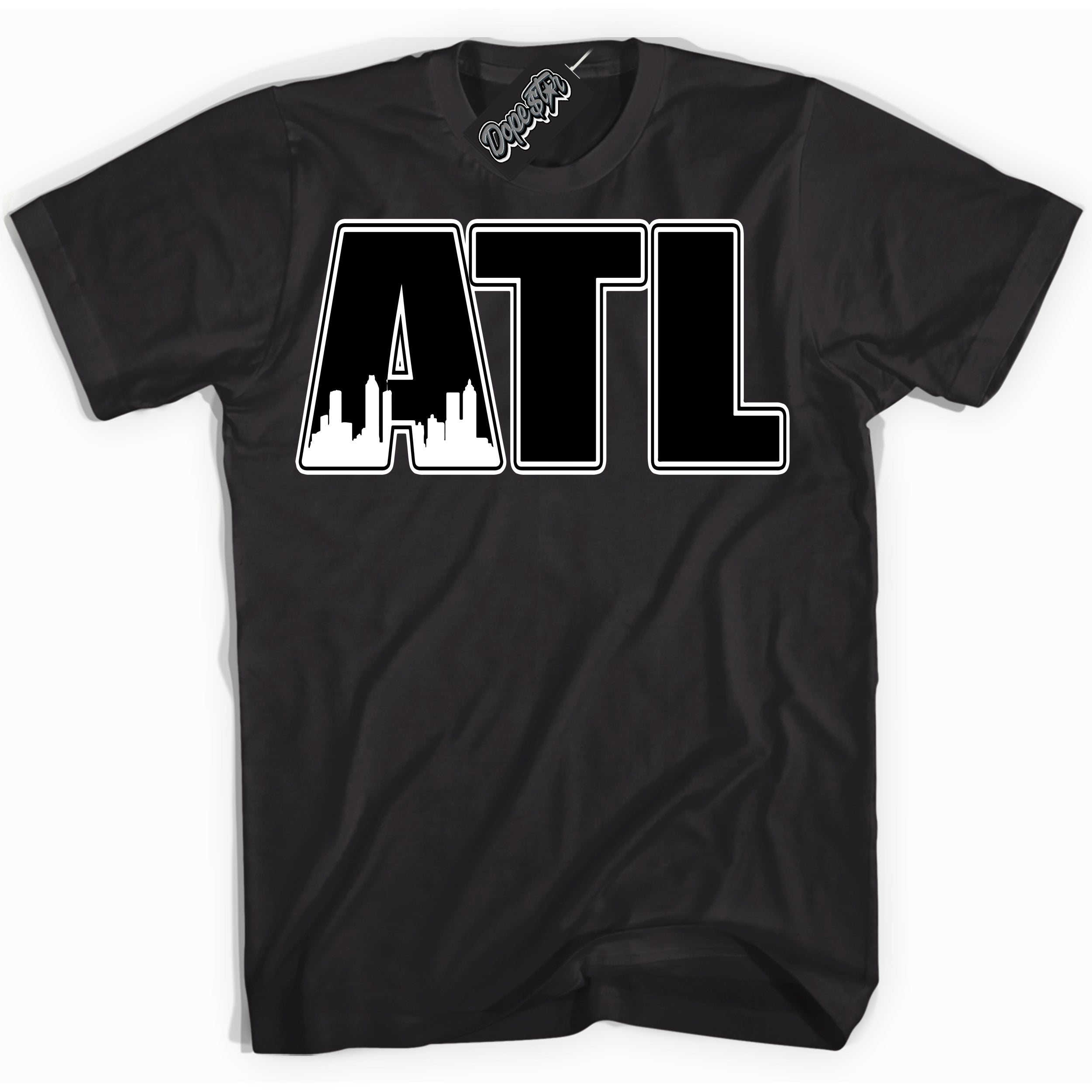AJ1 Mid Off Noir Toe ‘Atlanta’ – Black Streetwear T-Shirt | Sneaker Matching shirt for AJ1 Mid Off Noir Toe | Men's and Women's Streetwear Graphic Tee by Sneaker Shirts Outlet.
