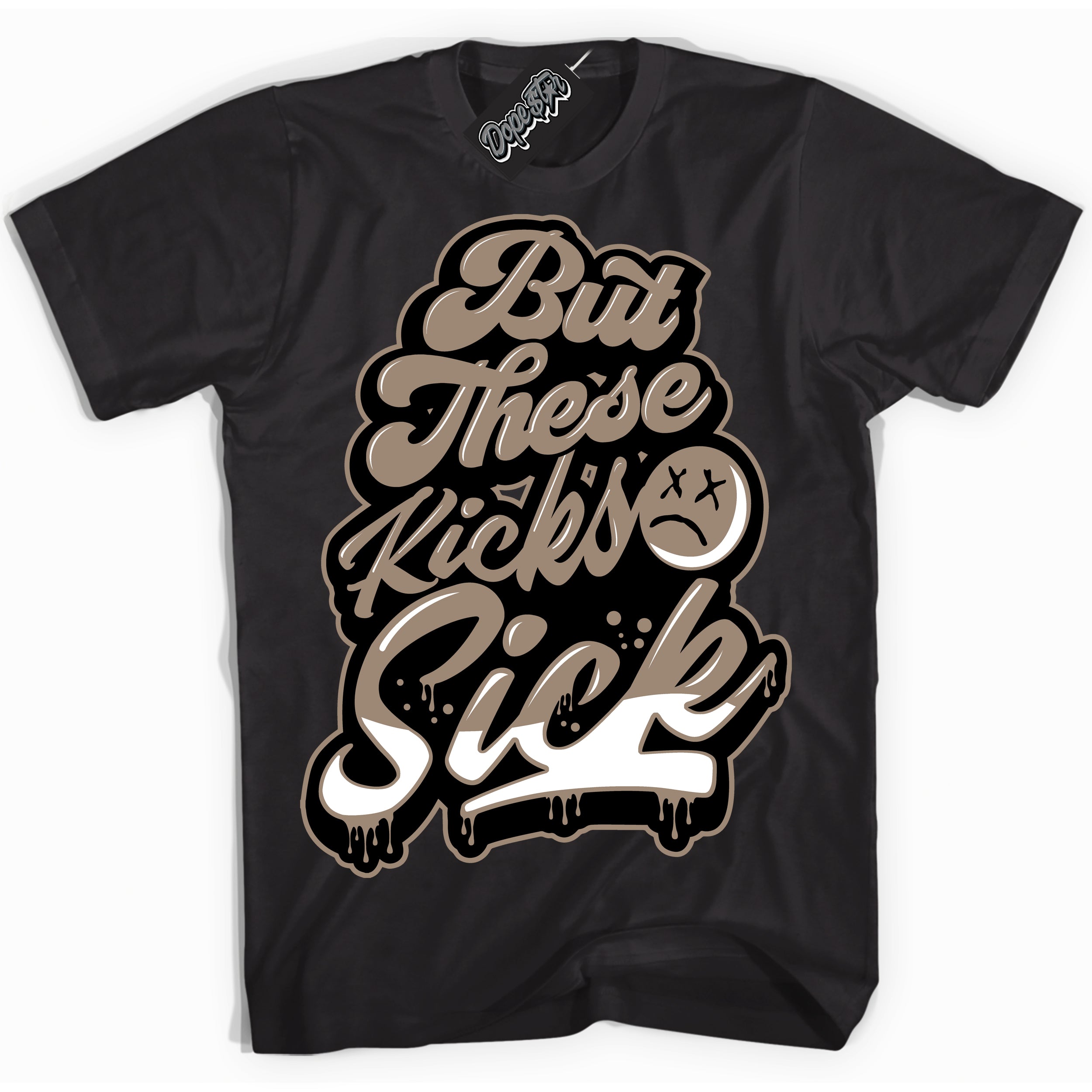 Cool Black Shirt with “ Kick Sick ” design that perfectly matches Latte 1s Sneakers.
