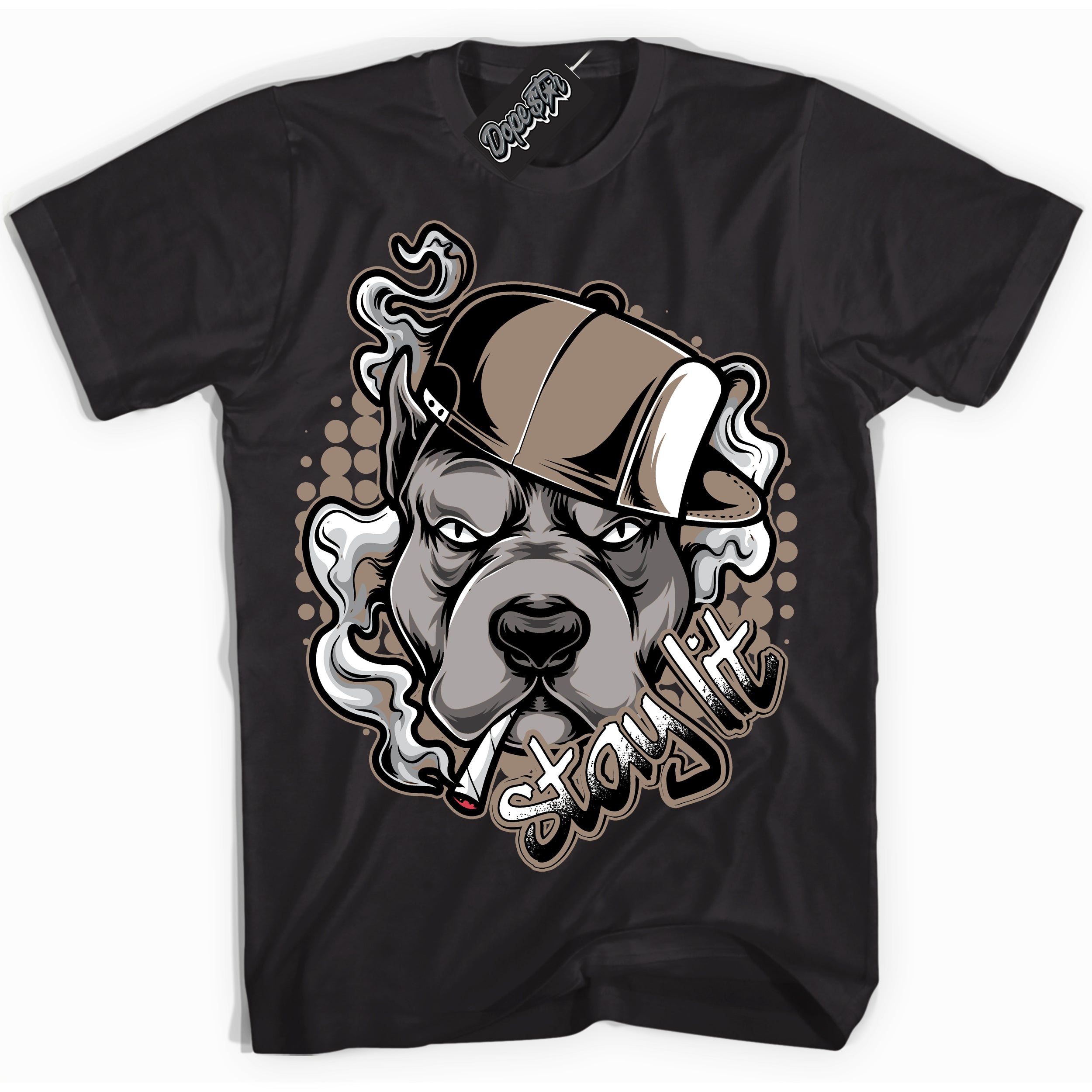 Cool Black Shirt with “ Stay Lit ” design that perfectly matches Latte 1s Sneakers.