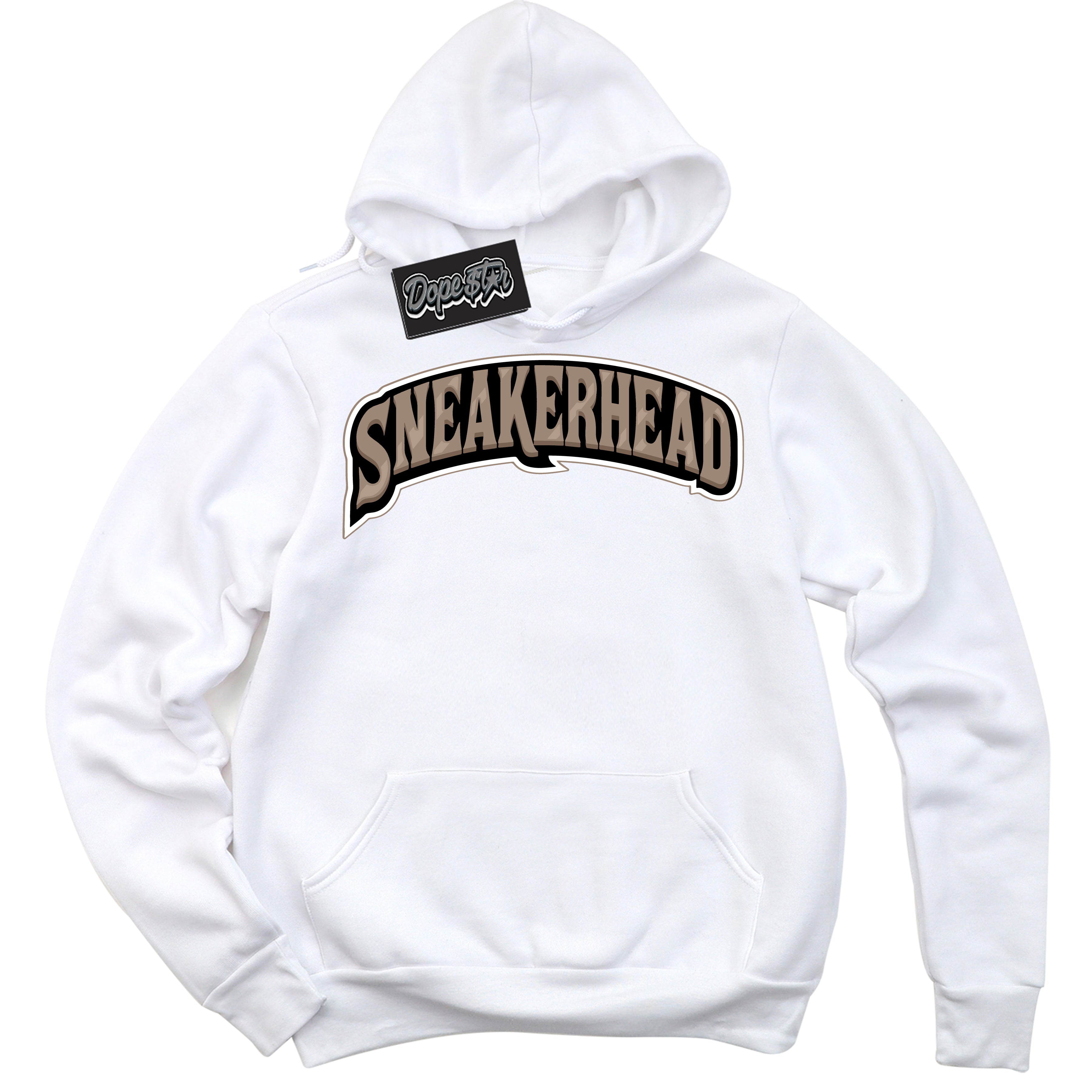 Cool White Hoodie with “ Sneakerhead ” design that Perfectly Matches Latte 1s Sneakers.