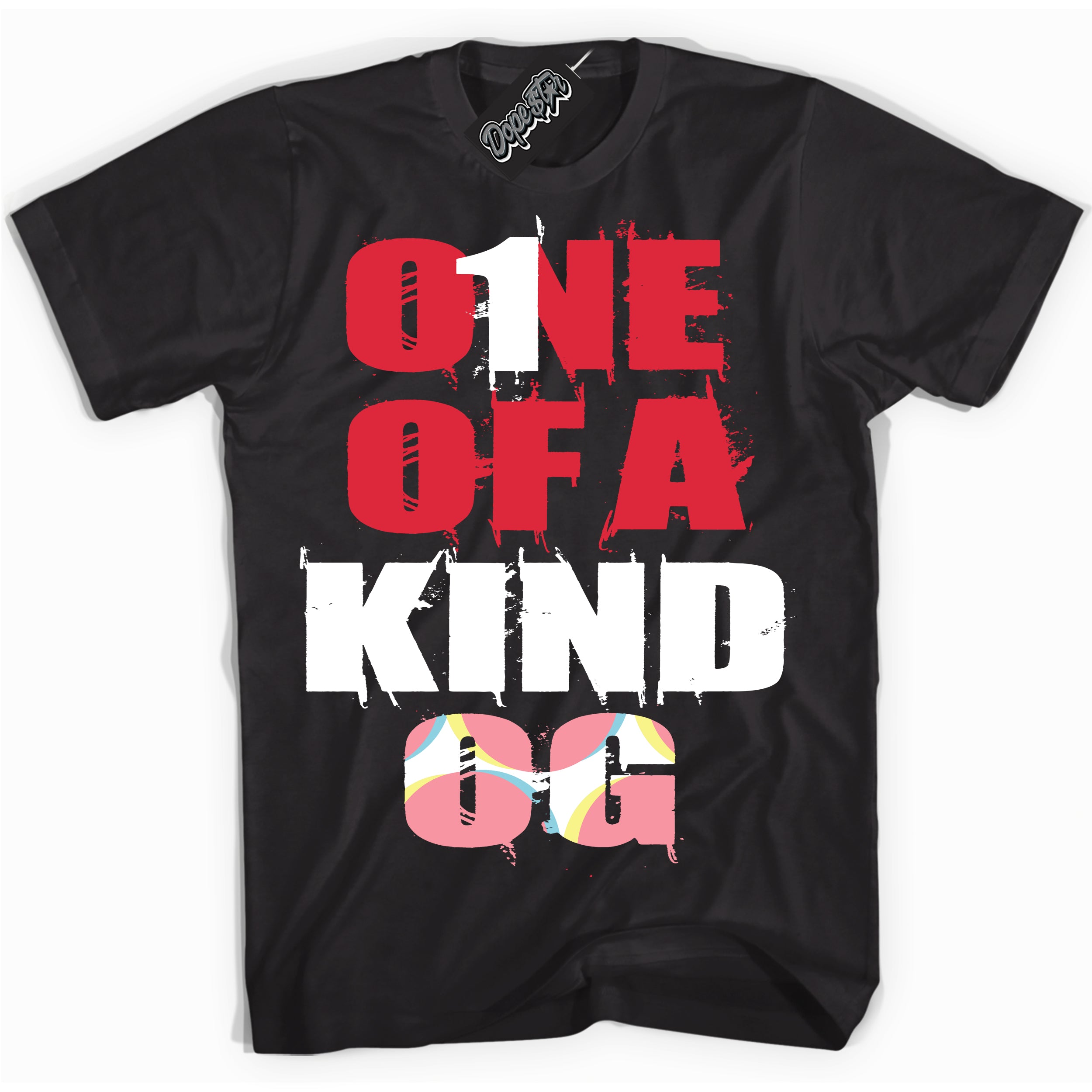 Cool Black graphic tee with “ One Of A Kind ” design, that perfectly matches Spider-Verse 1s sneakers