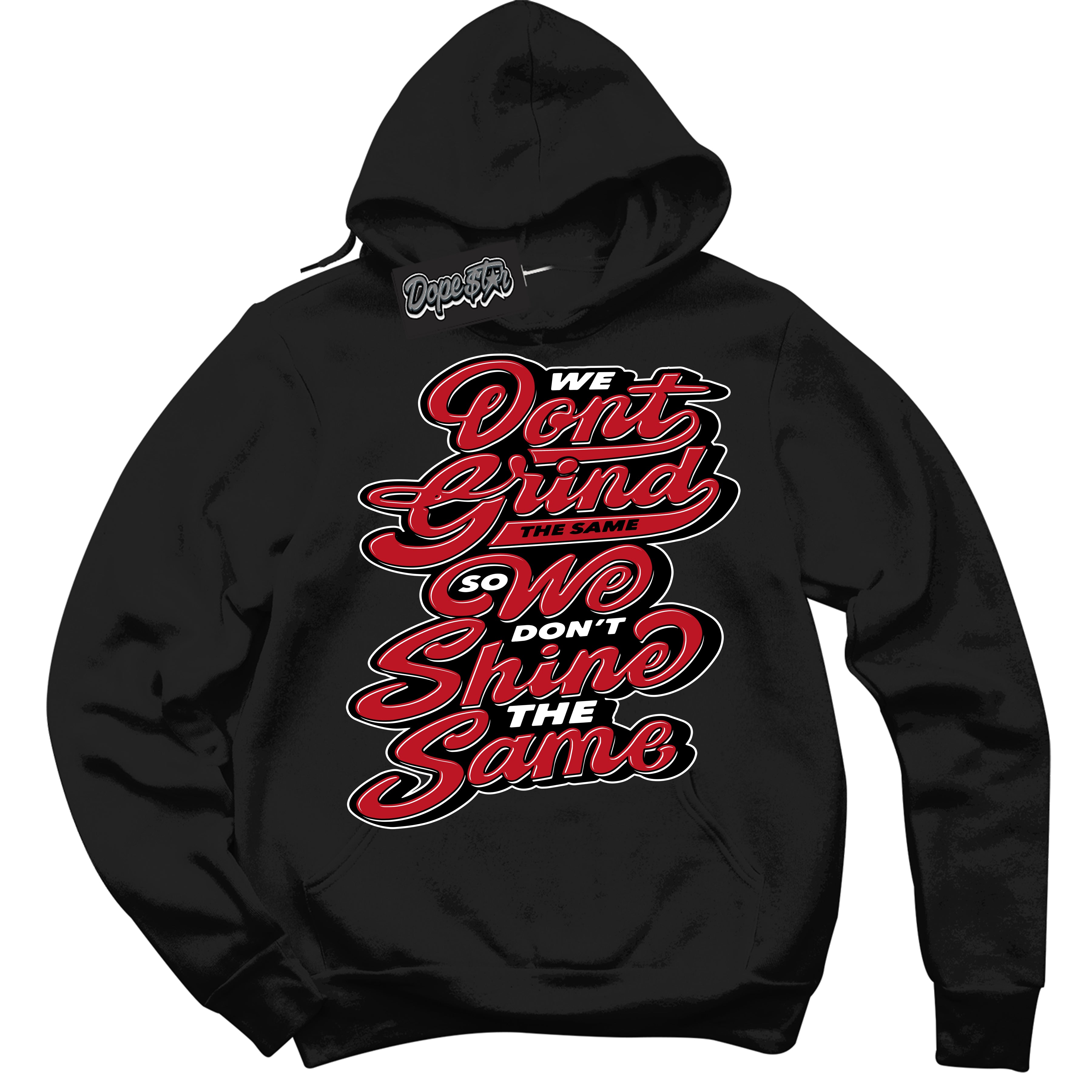 Cool Black Hoodie with “ Grind Shine ”  design that Perfectly Matches Trophy Room 1s Jordans.