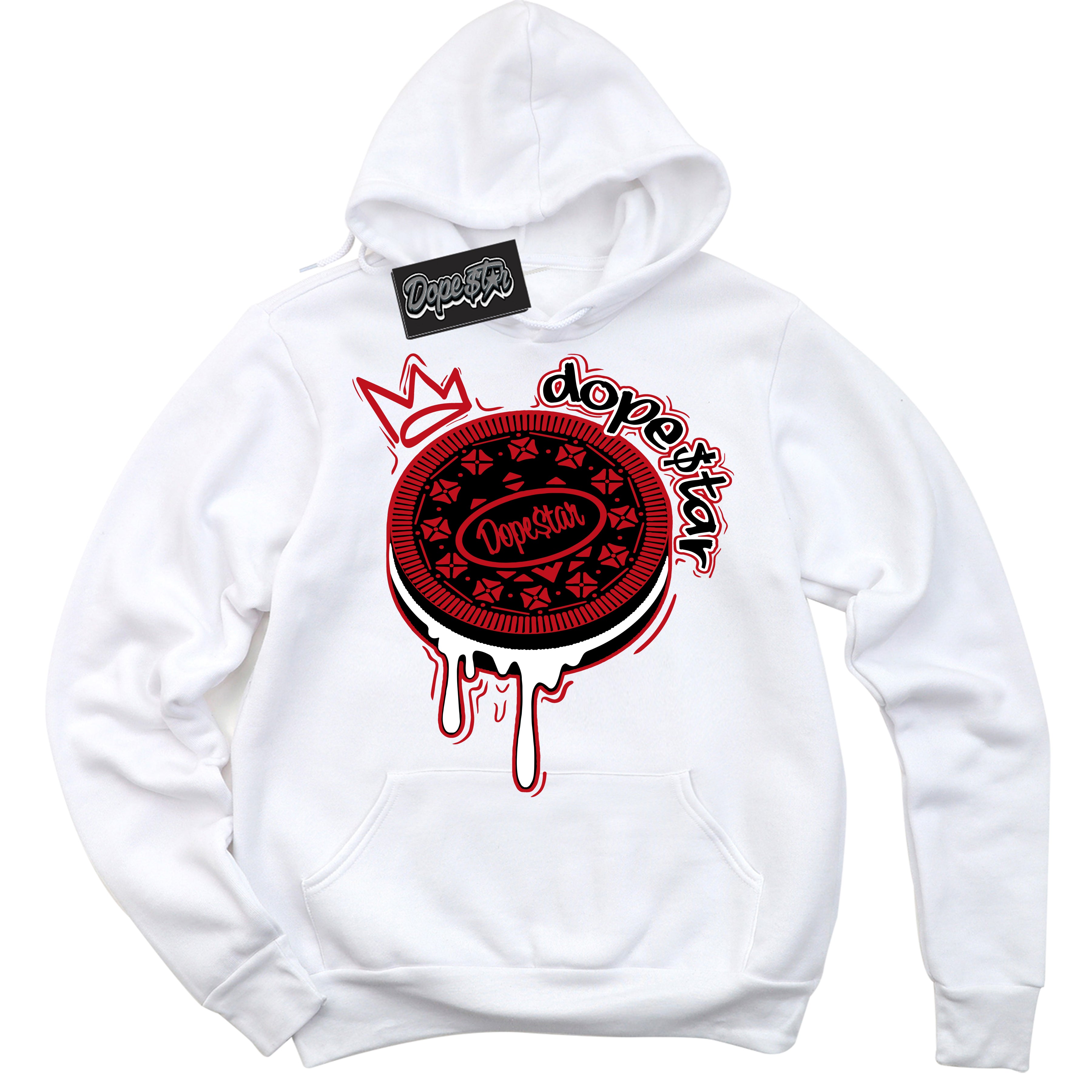 Cool White Hoodie with “ Oreo DS ”  design that Perfectly Matches Trophy Room 1s Jordans.