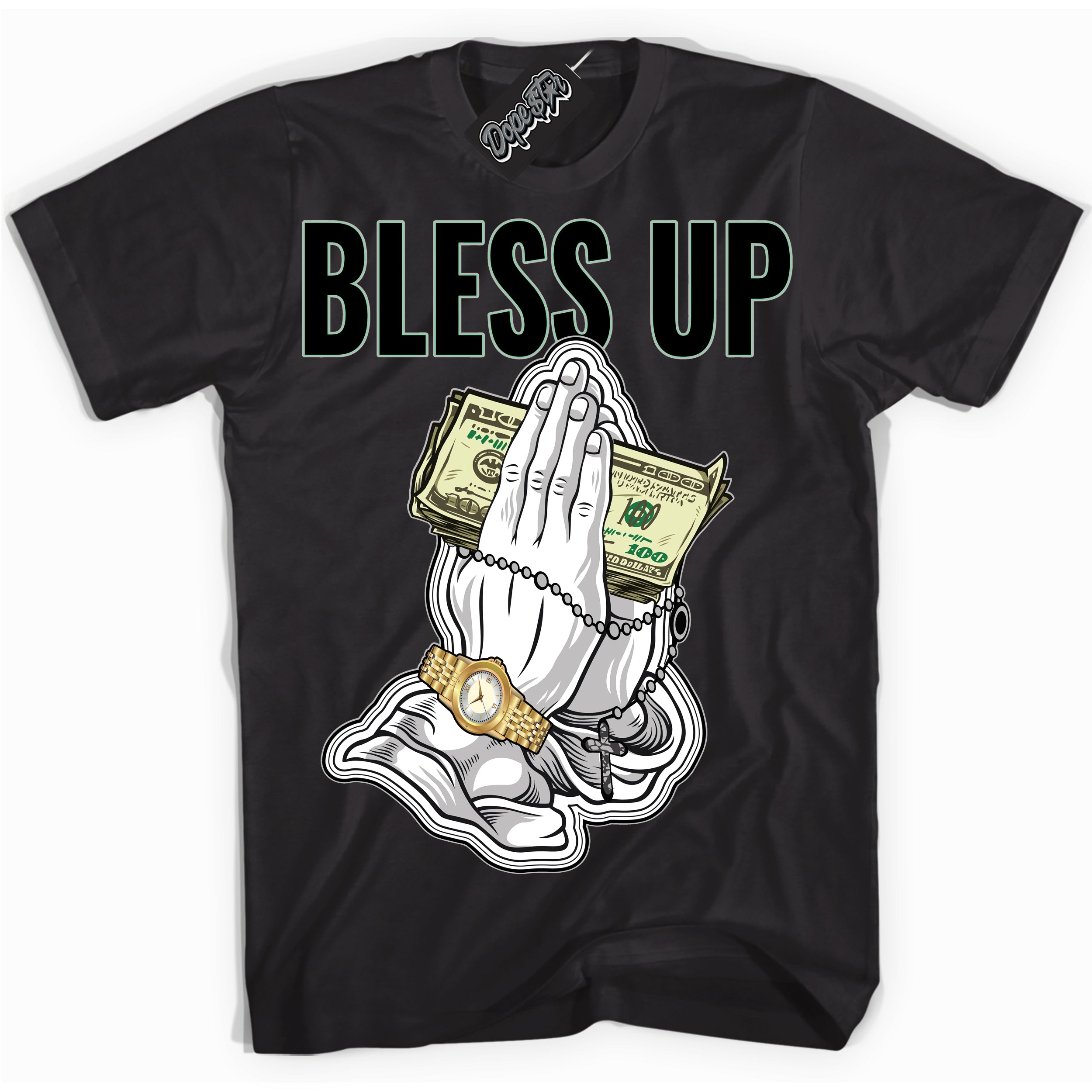 Cool Black graphic tee with “ Bless Up ” design, that perfectly matches Fear Pack 3s sneakers