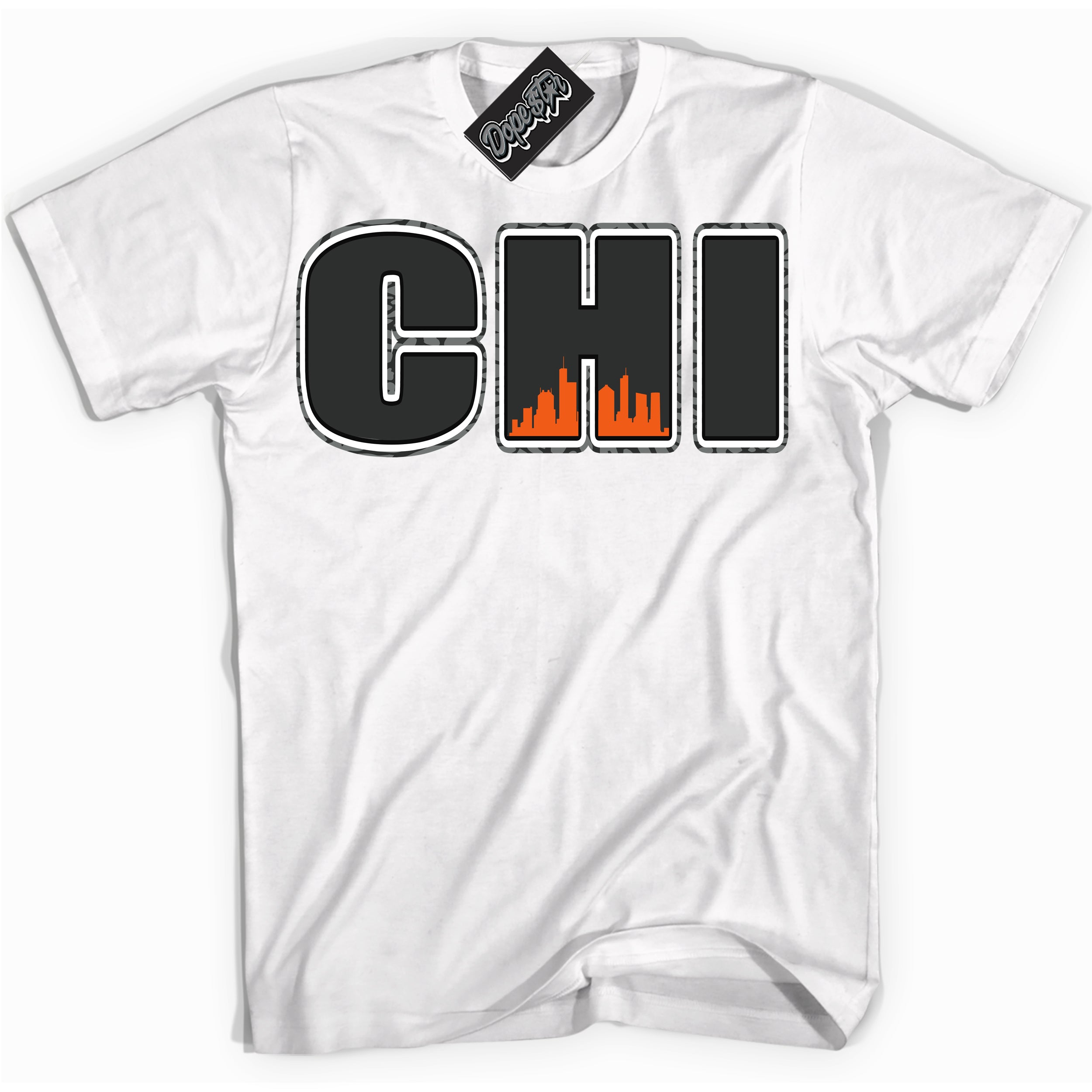 Cool White graphic tee with “ Chicago ” design, that perfectly matches Fear Pack 3s sneakers