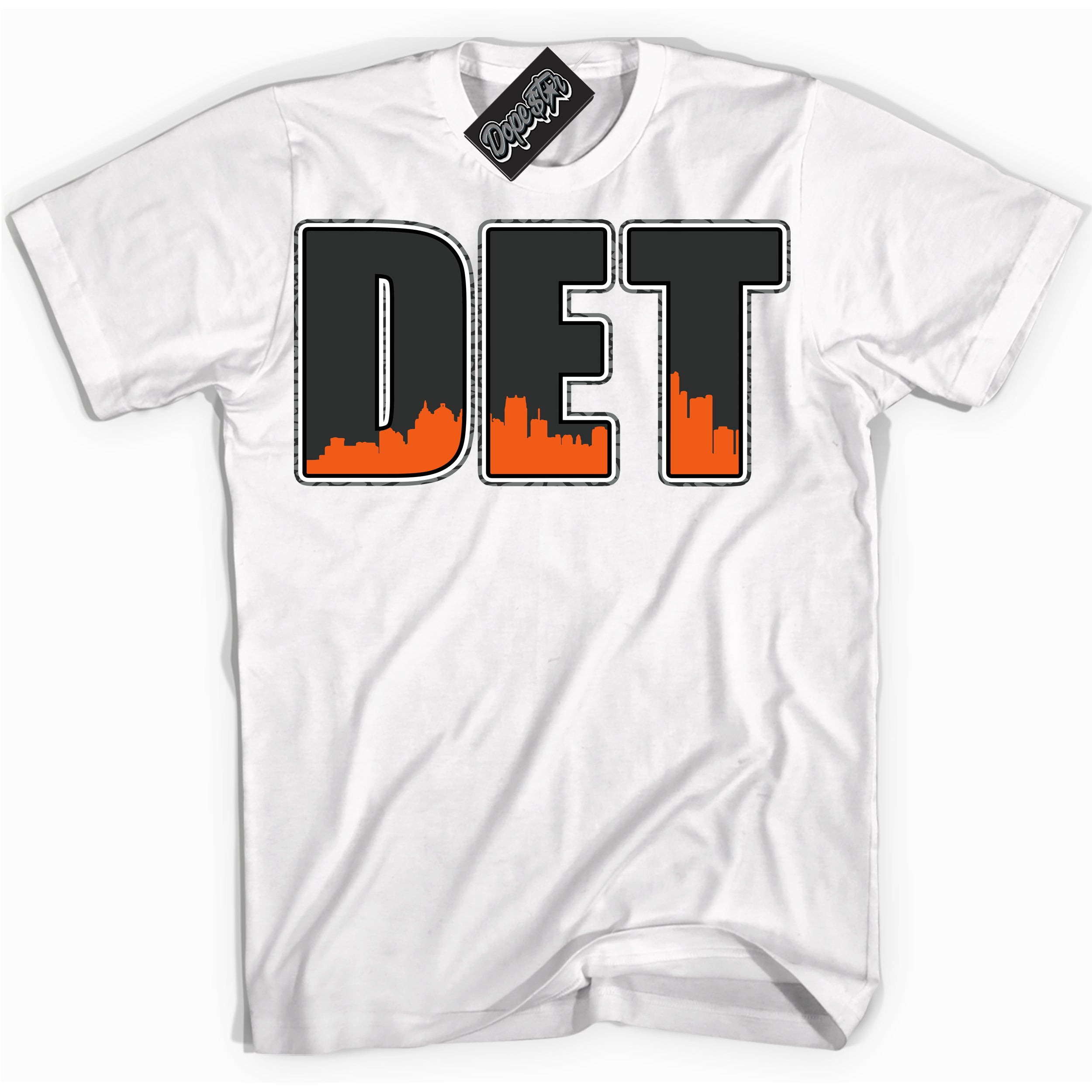 Cool White graphic tee with “ Detroit ” design, that perfectly matches Fear Pack 3s sneakers