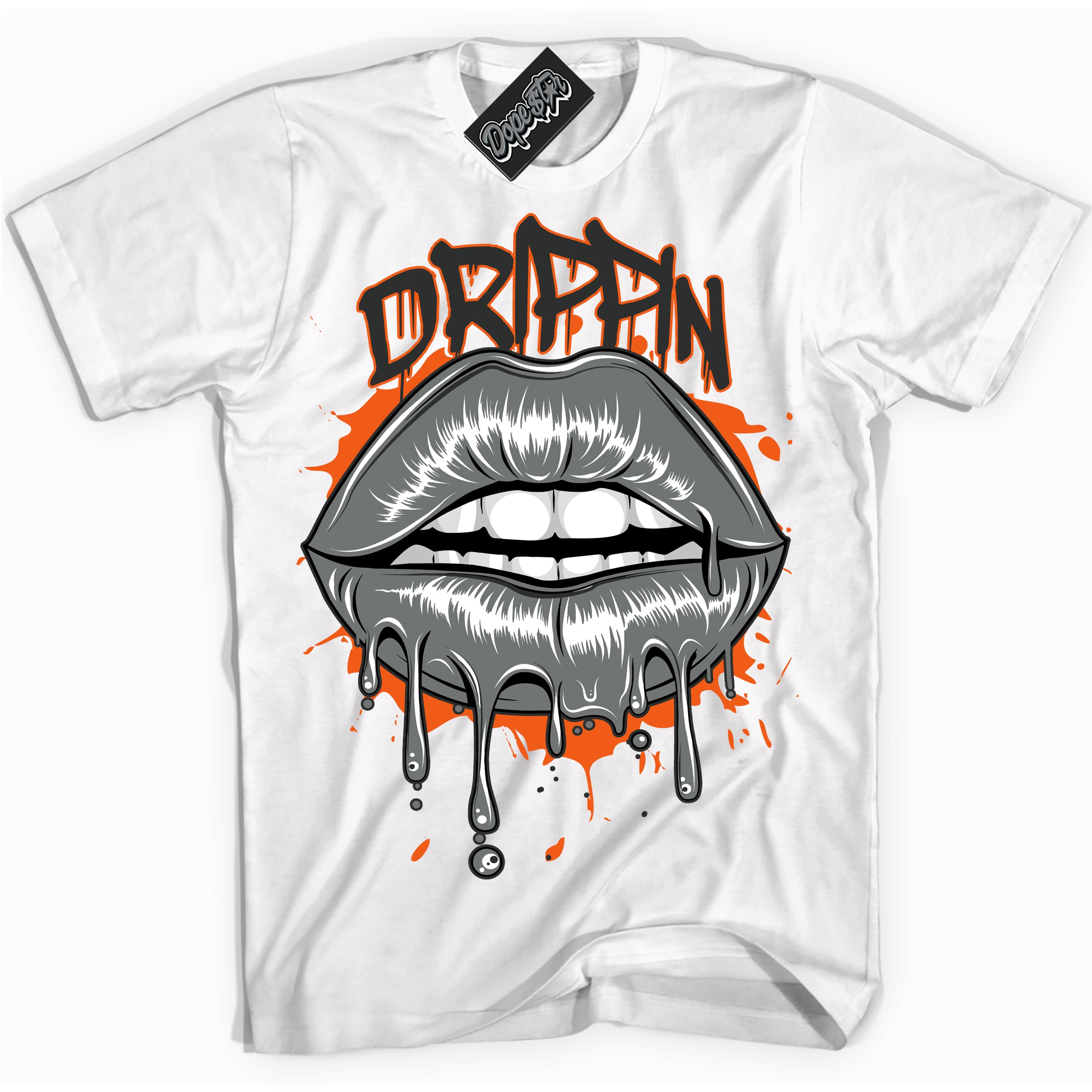 Cool White graphic tee with “ Drippin ” design, that perfectly matches Fear Pack 3s sneakers