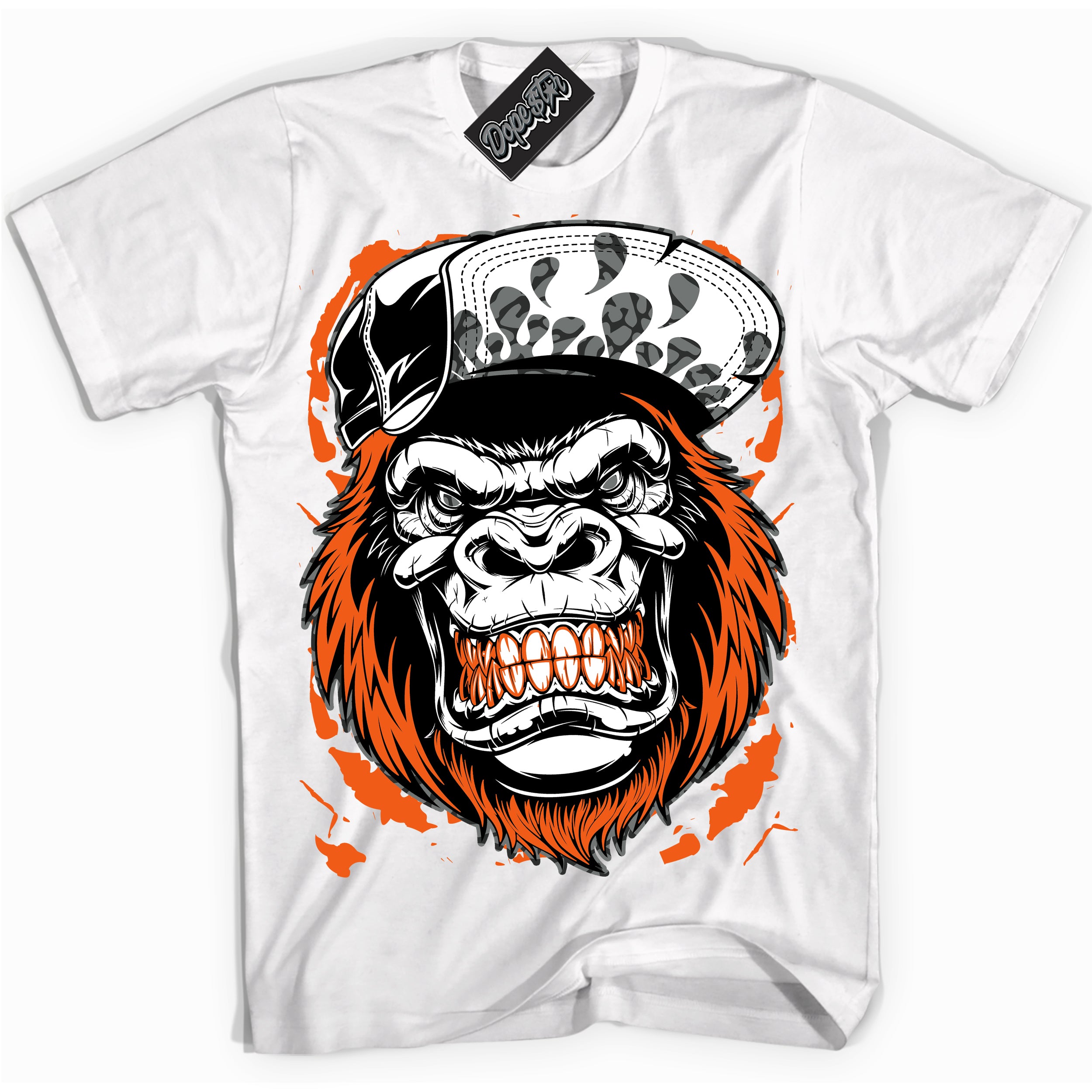 Cool White graphic tee with “ Gorilla Beast ” design, that perfectly matches Fear Pack 3s sneakers