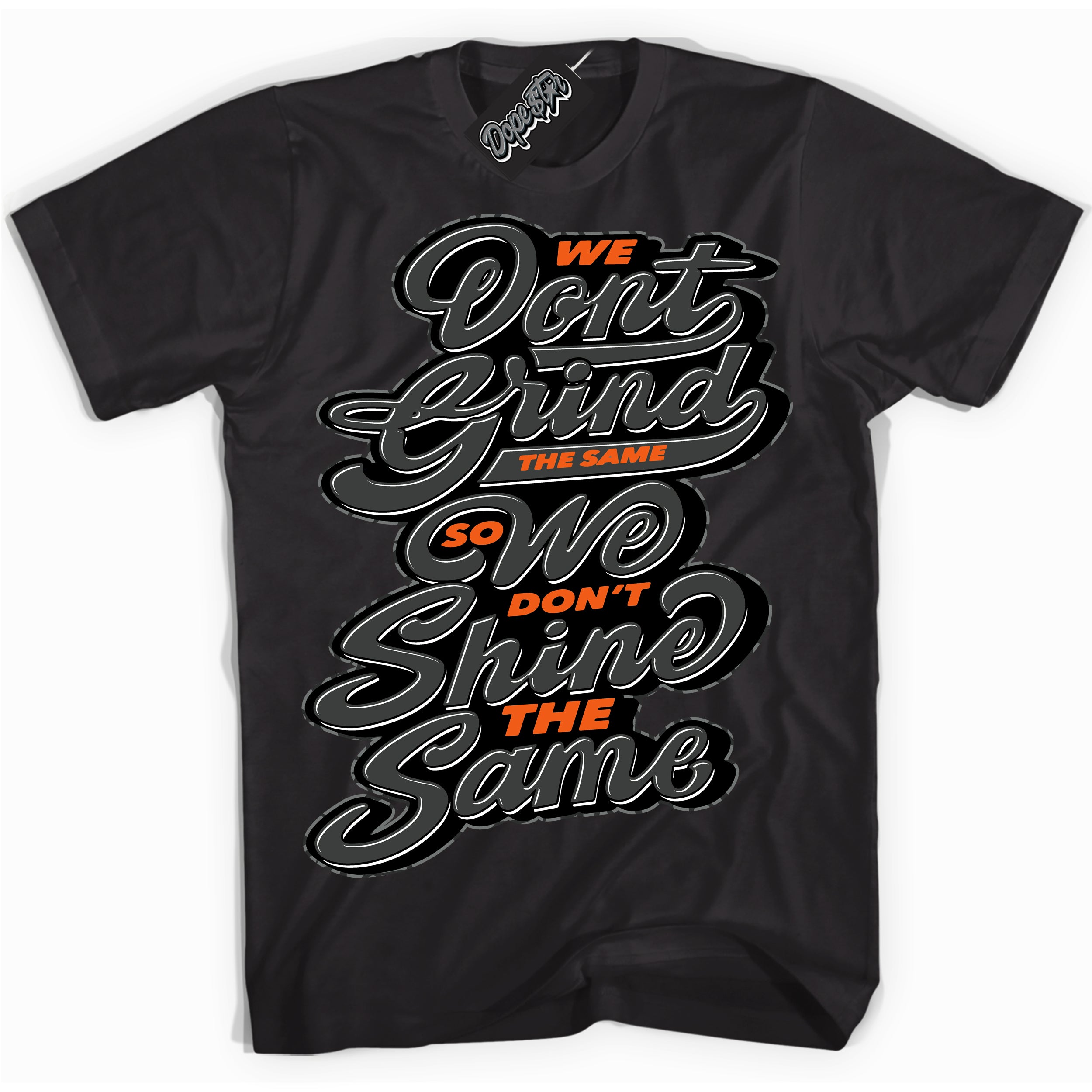 Cool Black graphic tee with “ Grind Shine ” design, that perfectly matches Fear Pack 3s sneakers