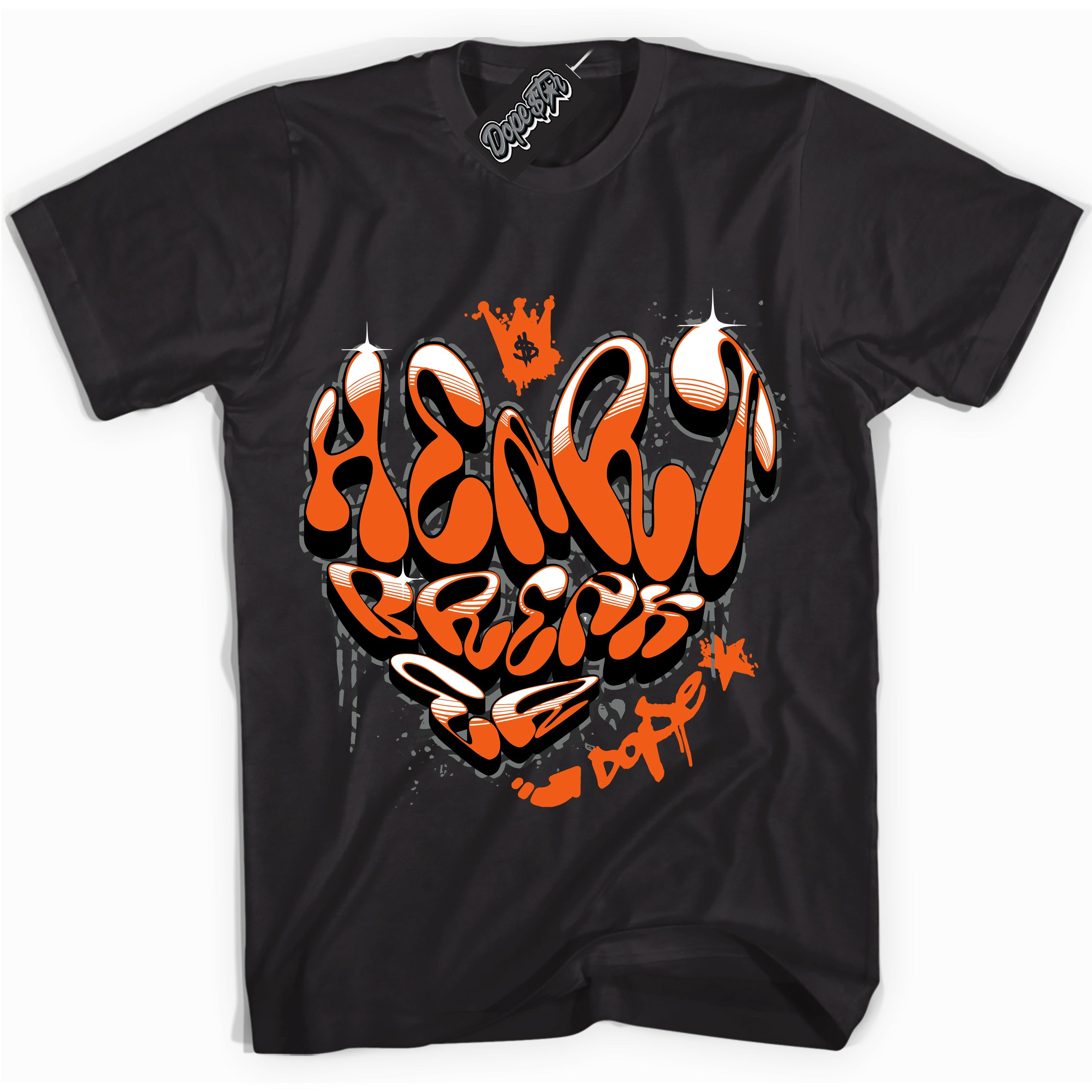 Cool Black graphic tee with “ Heartbreaker Graffiti ” design, that perfectly matches Fear Pack 3s sneakers