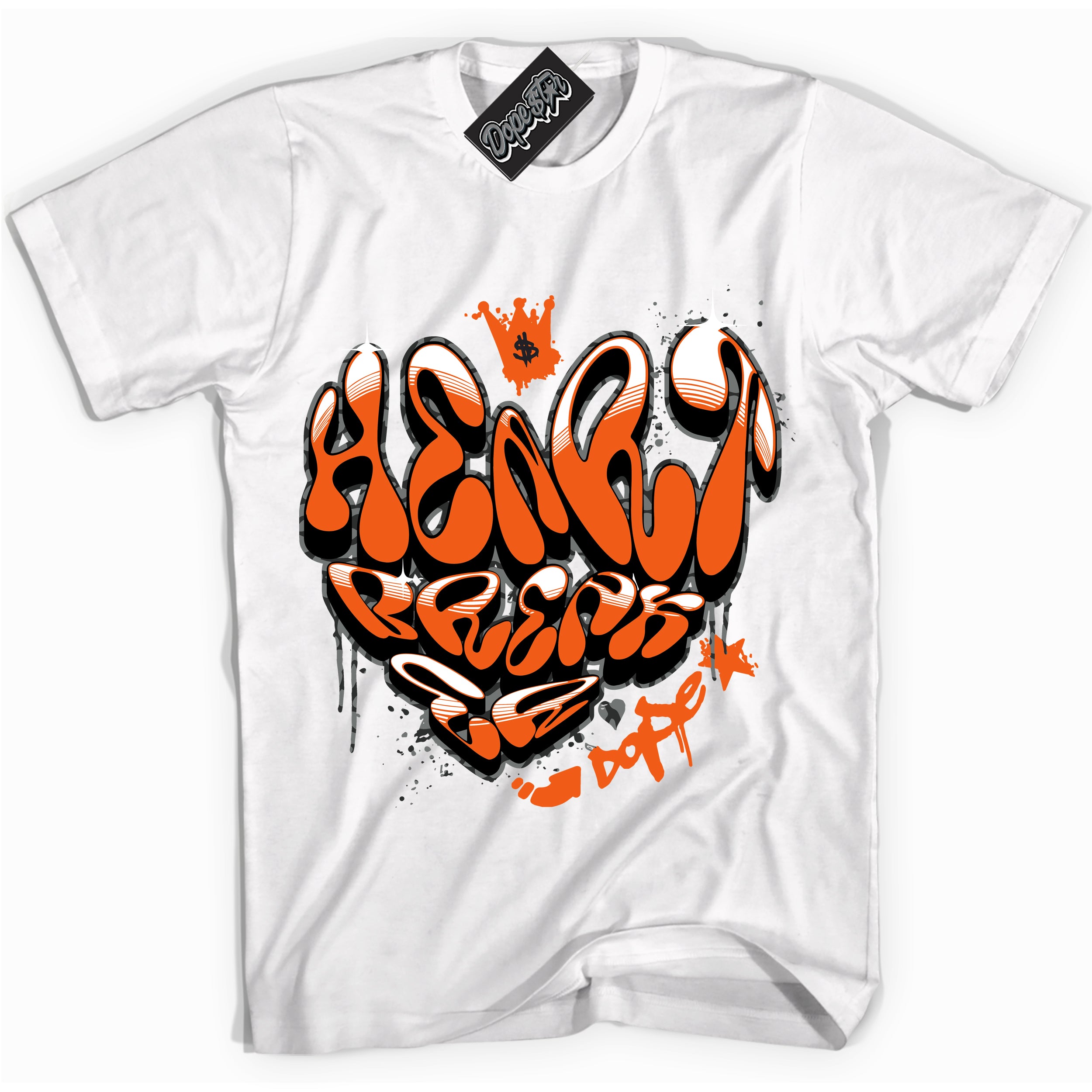 Cool White graphic tee with “ Heartbreaker Graffiti ” design, that perfectly matches Fear Pack 3s sneakers