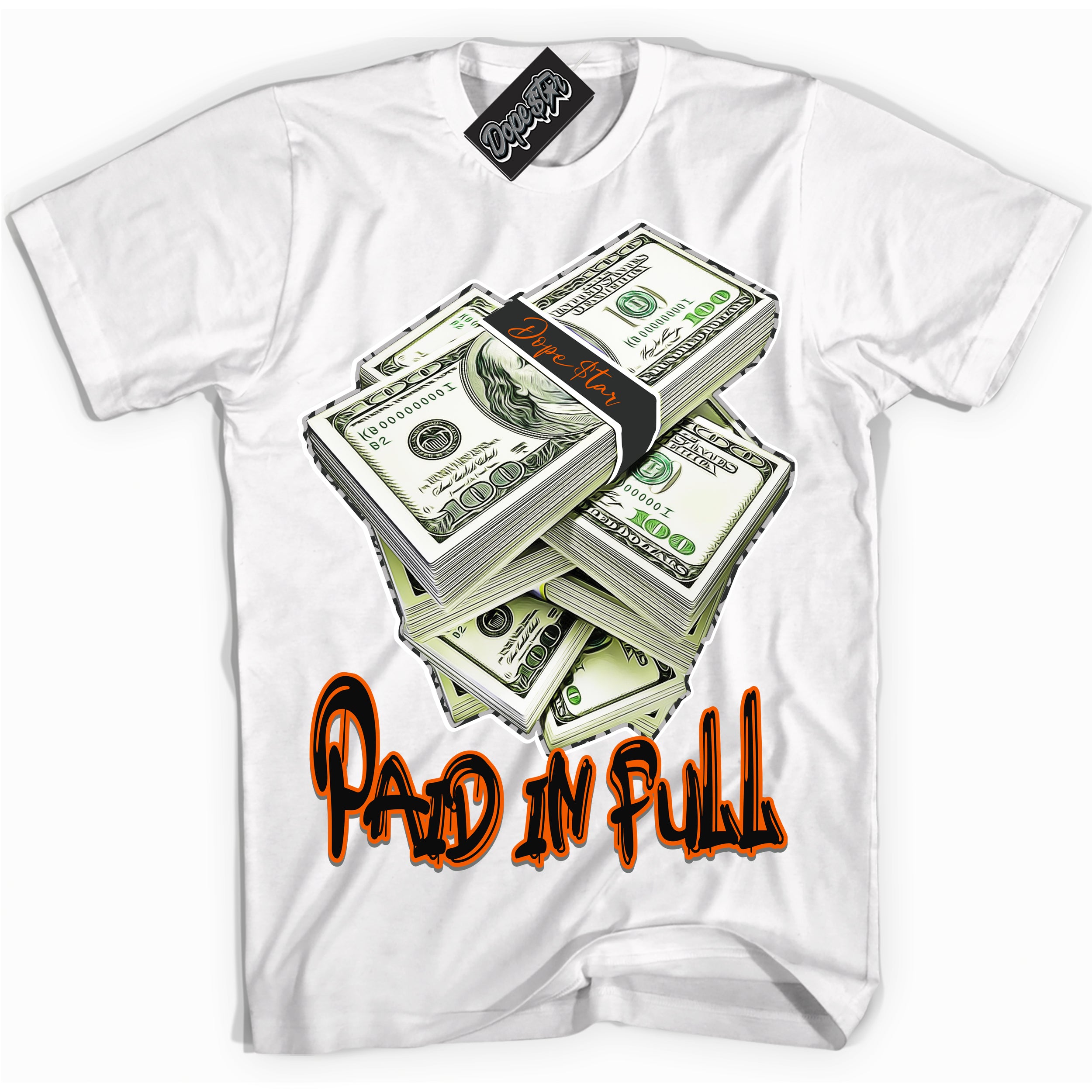 Cool White graphic tee with “ Paid In Full ” design, that perfectly matches Fear Pack 3s sneakers