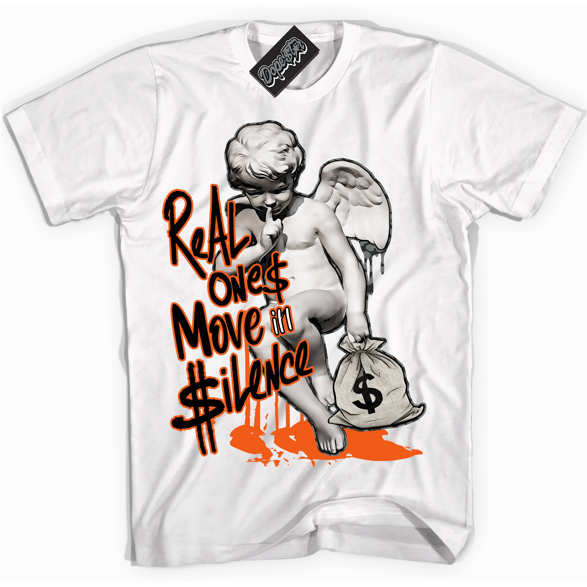 Cool White graphic tee with “ Real Ones Cherub ” design, that perfectly matches Fear Pack 3s sneakers