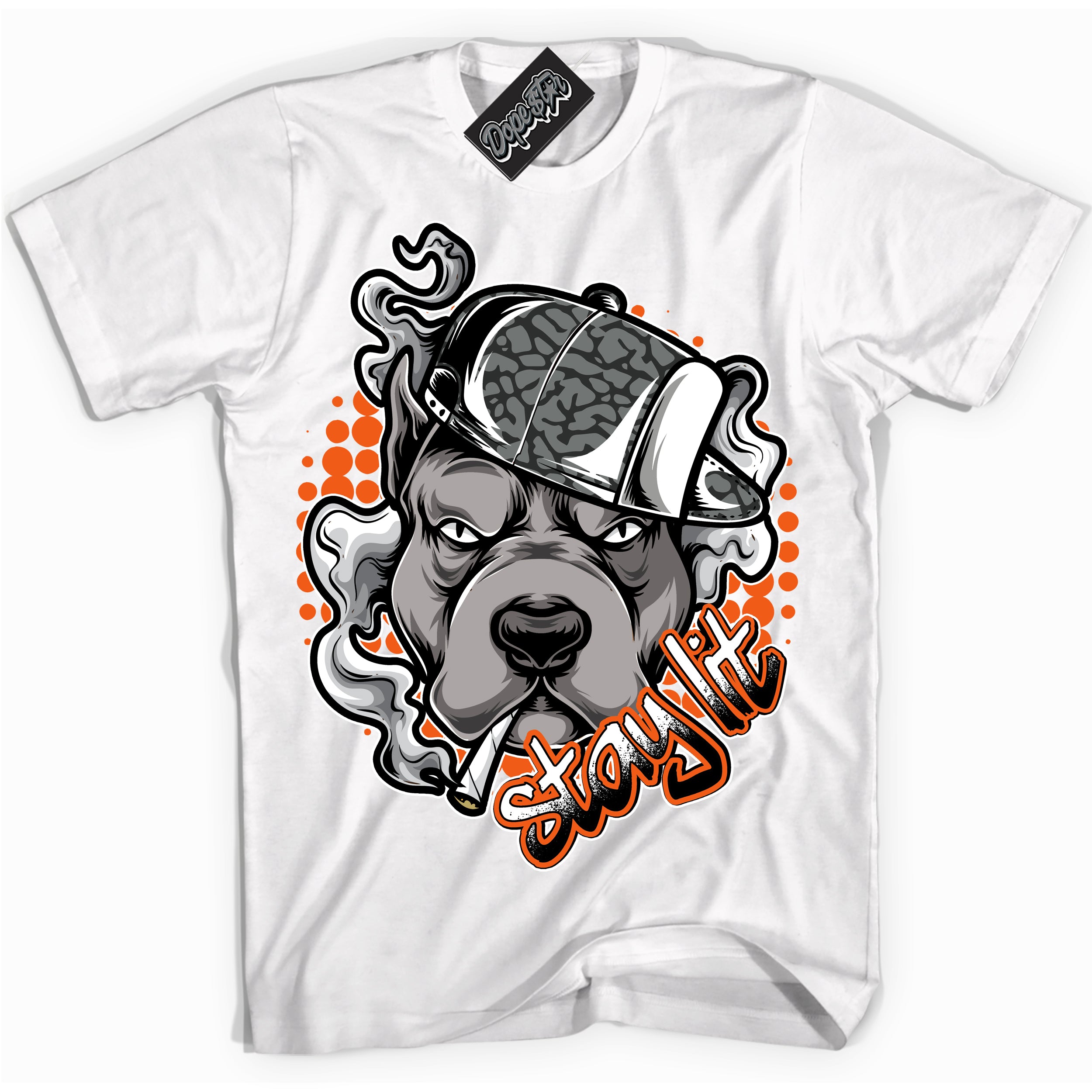 Cool White graphic tee with “ Stay Lit ” design, that perfectly matches Fear Pack 3s sneakers