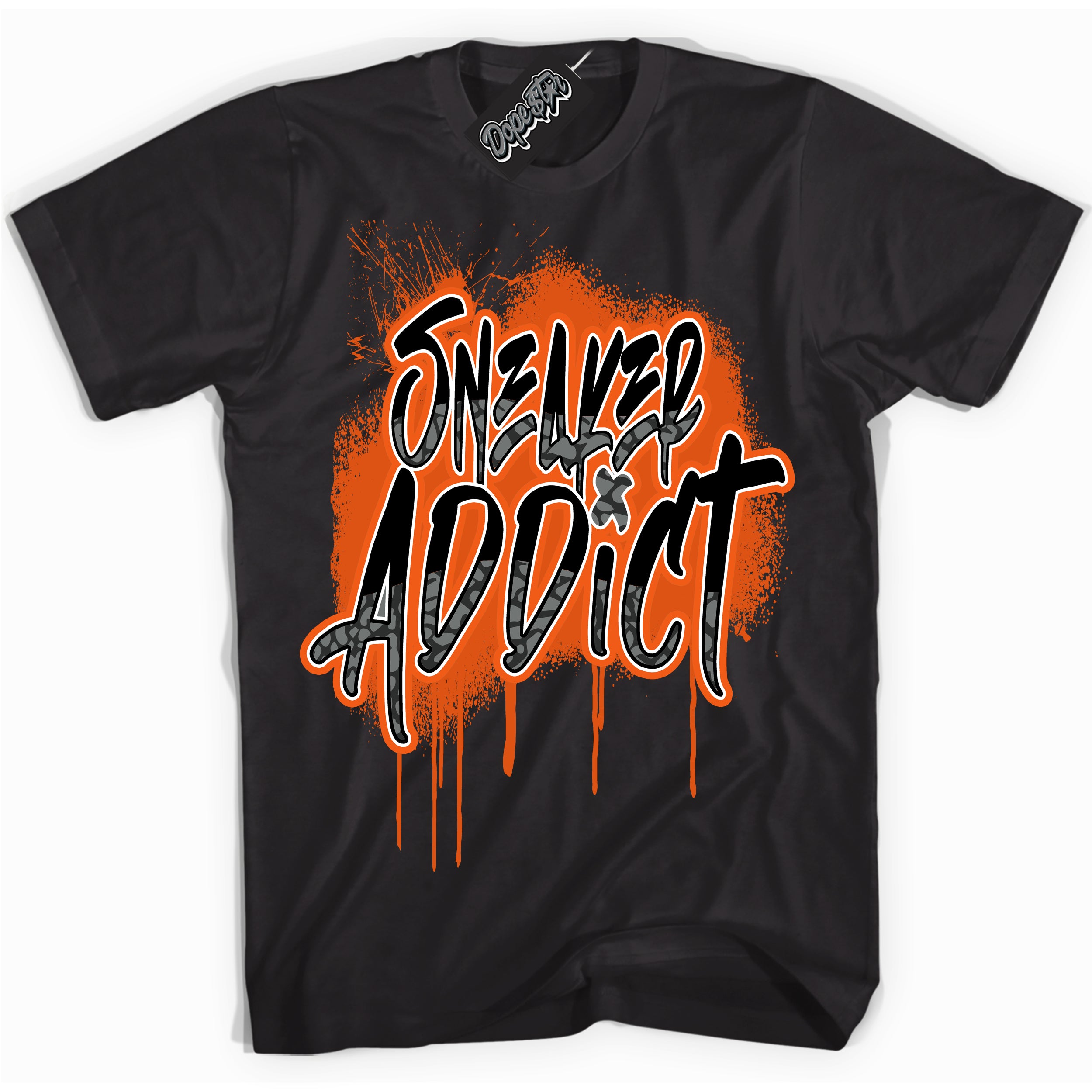 Cool Black graphic tee with “ Sneaker Addict ” design, that perfectly matches Fear Pack 3s sneakers