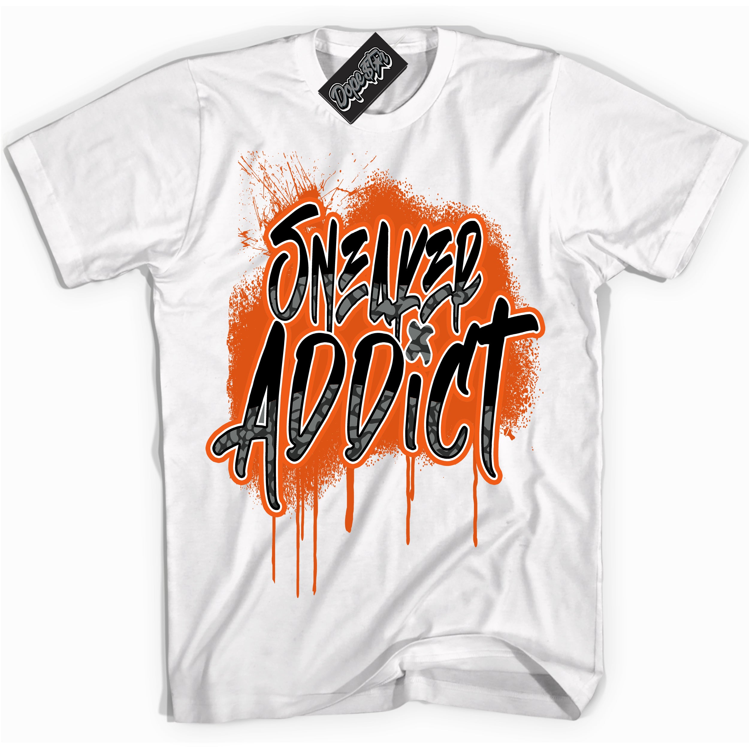 Cool White graphic tee with “ Sneaker Addict ” design, that perfectly matches Fear Pack 3s sneakers
