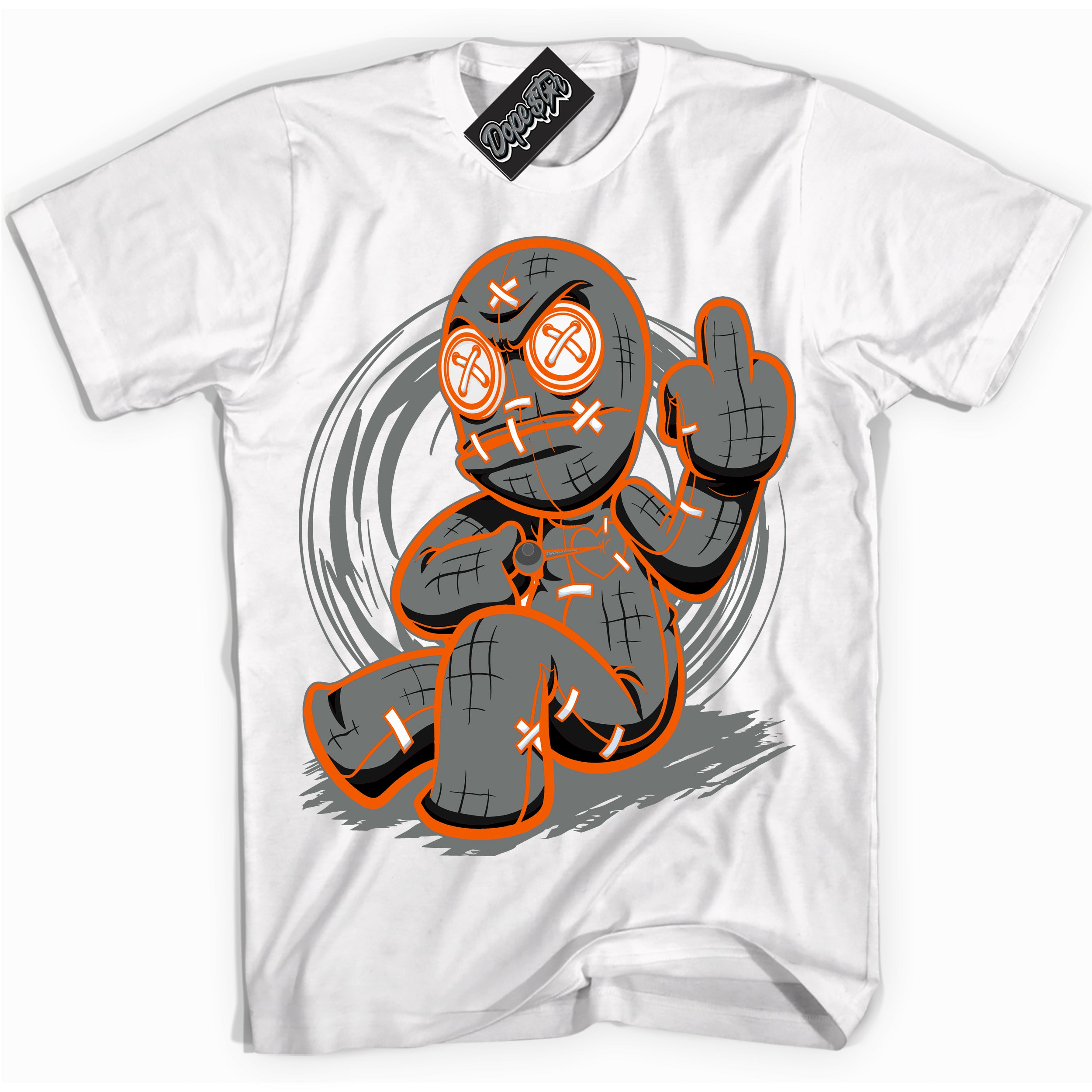 Cool White graphic tee with “ VooDoo Doll ” design, that perfectly matches Fear Pack 3s sneakers