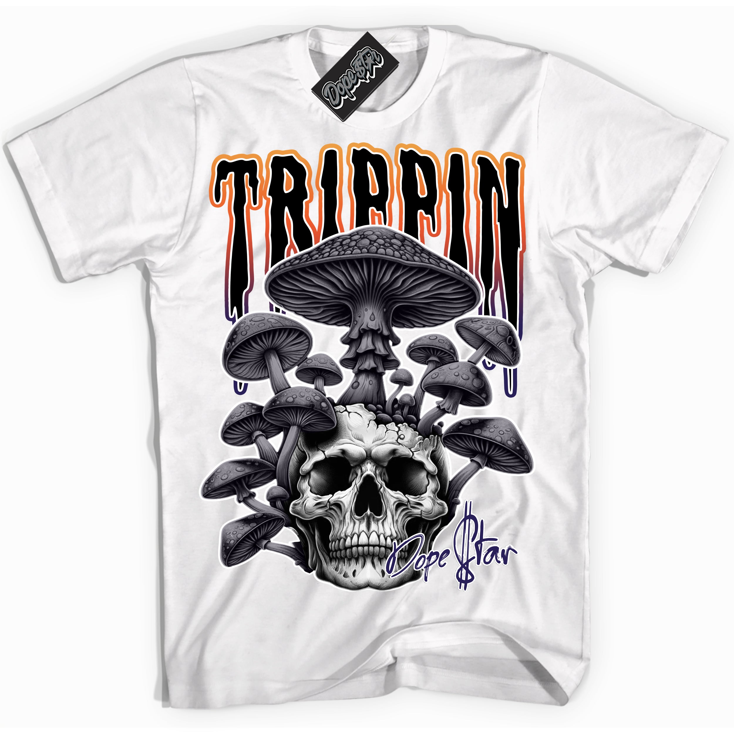 Cool White Shirt with “ Trippin” design that perfectly matches J Balvin Rio 3s Sneakers.