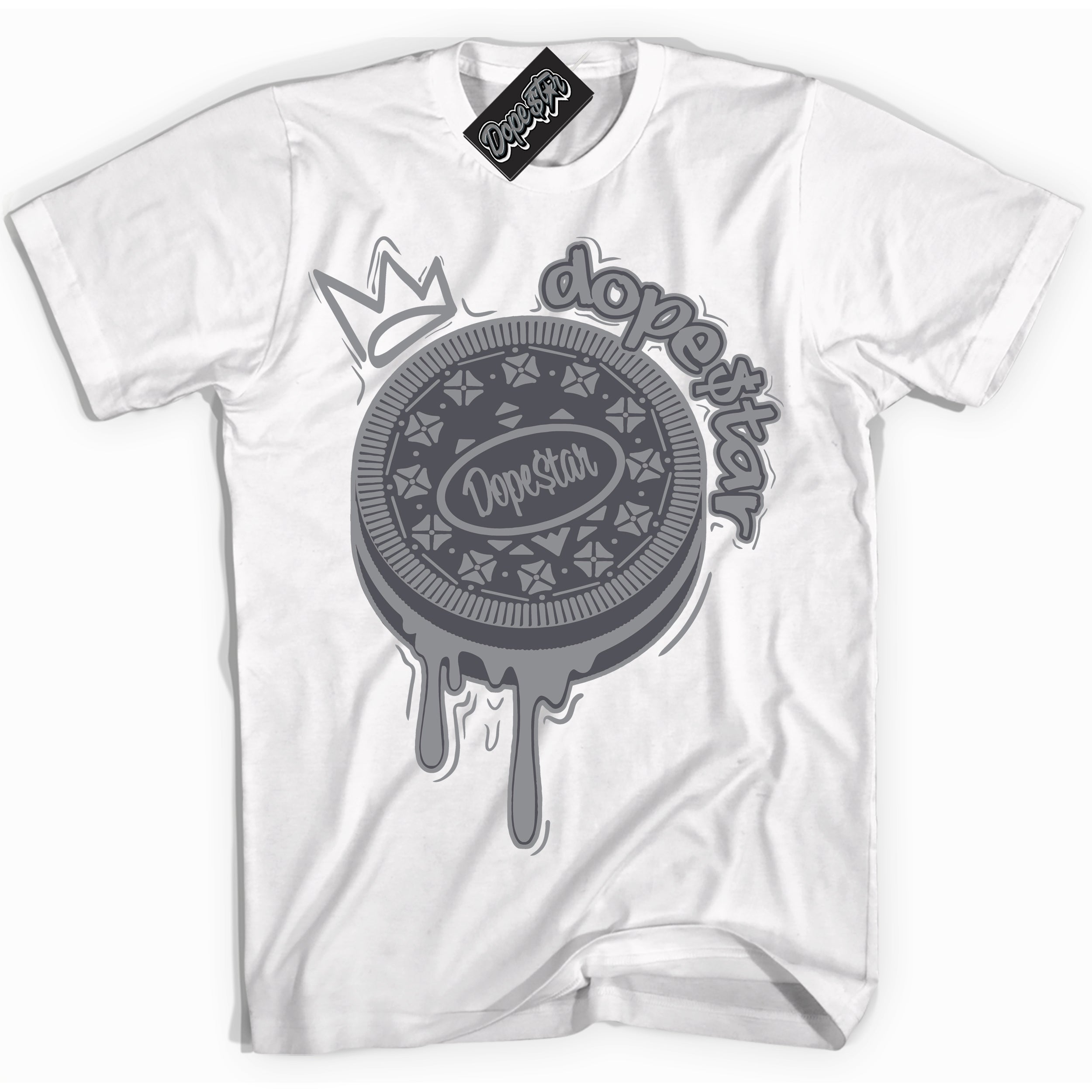 Cool White Shirt with “ Oreo DS ” design that perfectly matches Paris Olympics Wet Cement 4s Jordans.