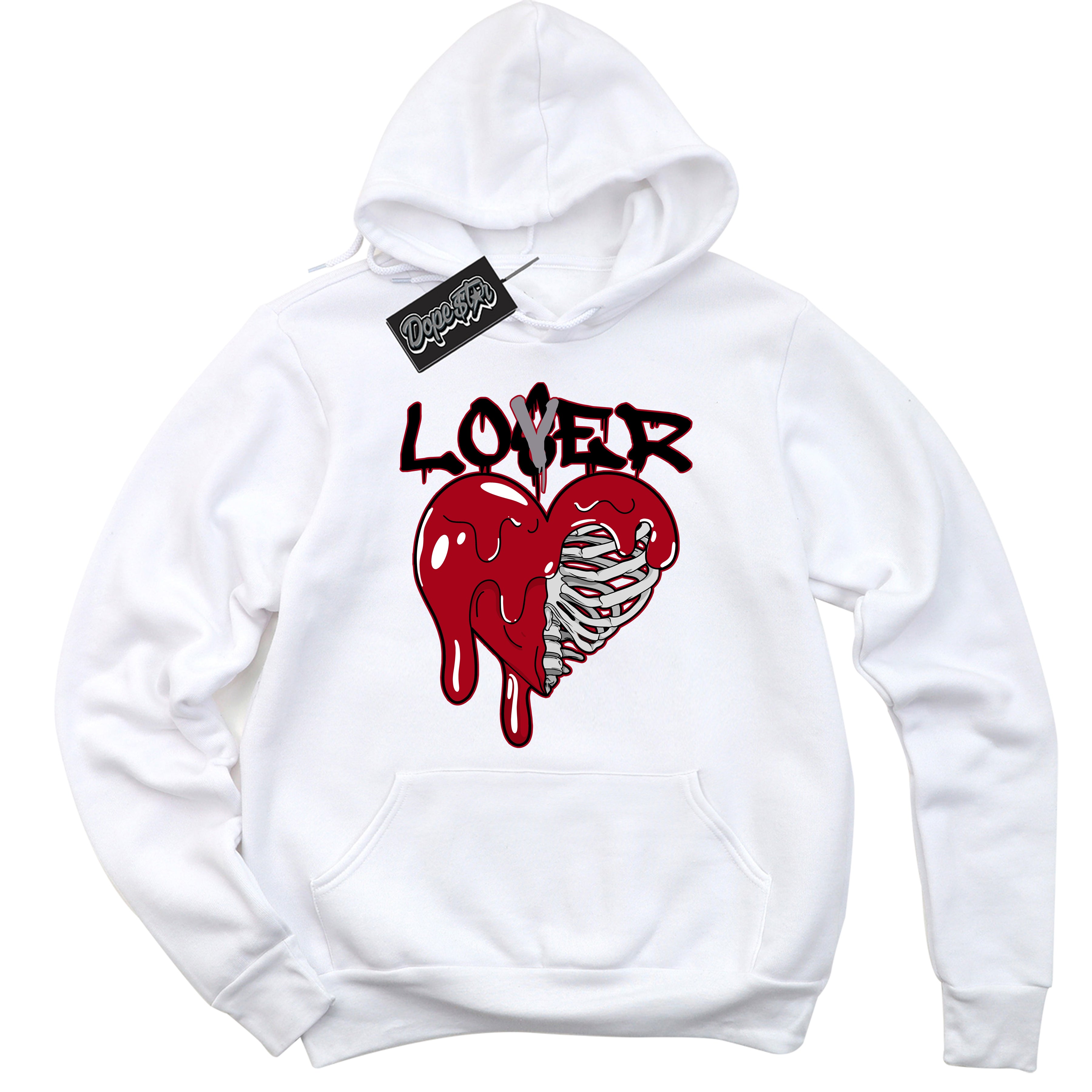 AJ5 Retro OG White Metallic Reimagined ‘Lover Loser’ – Black Streetwear Hoodie | Men's and Women's graphic sweatshirt by Sneaker Shirts Outlet.