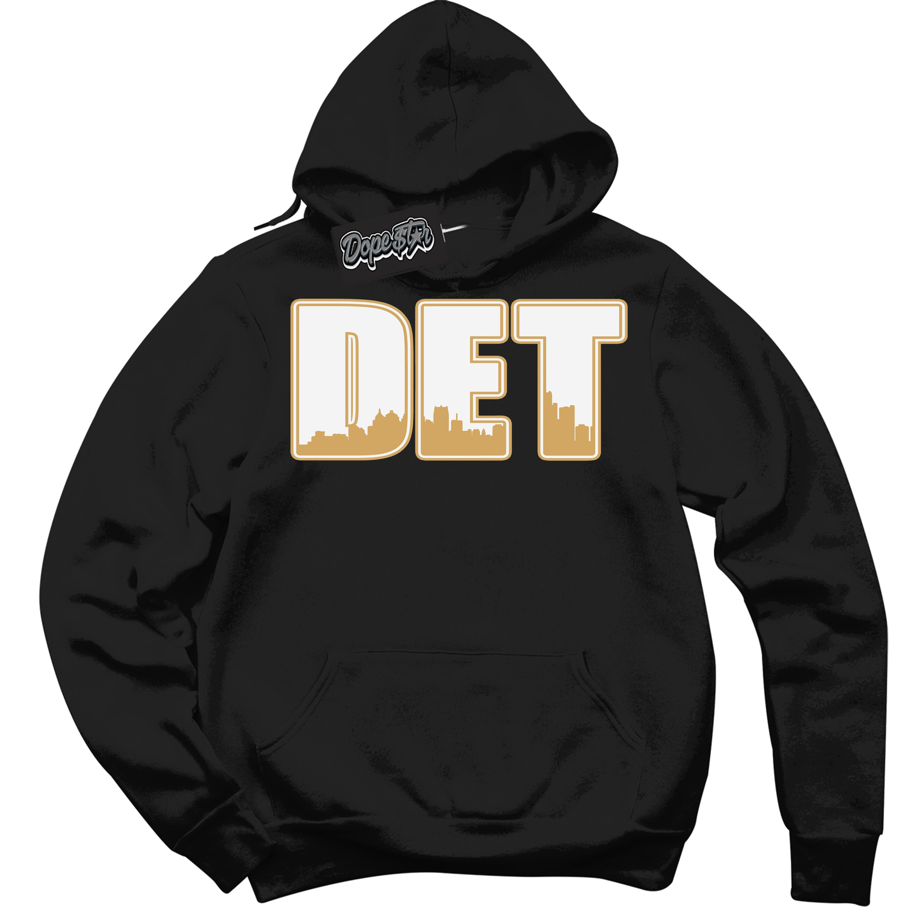 Cool Black Hoodie with “ Detroit ” design that Perfectly Matches Craft Paris 6s Jordans.