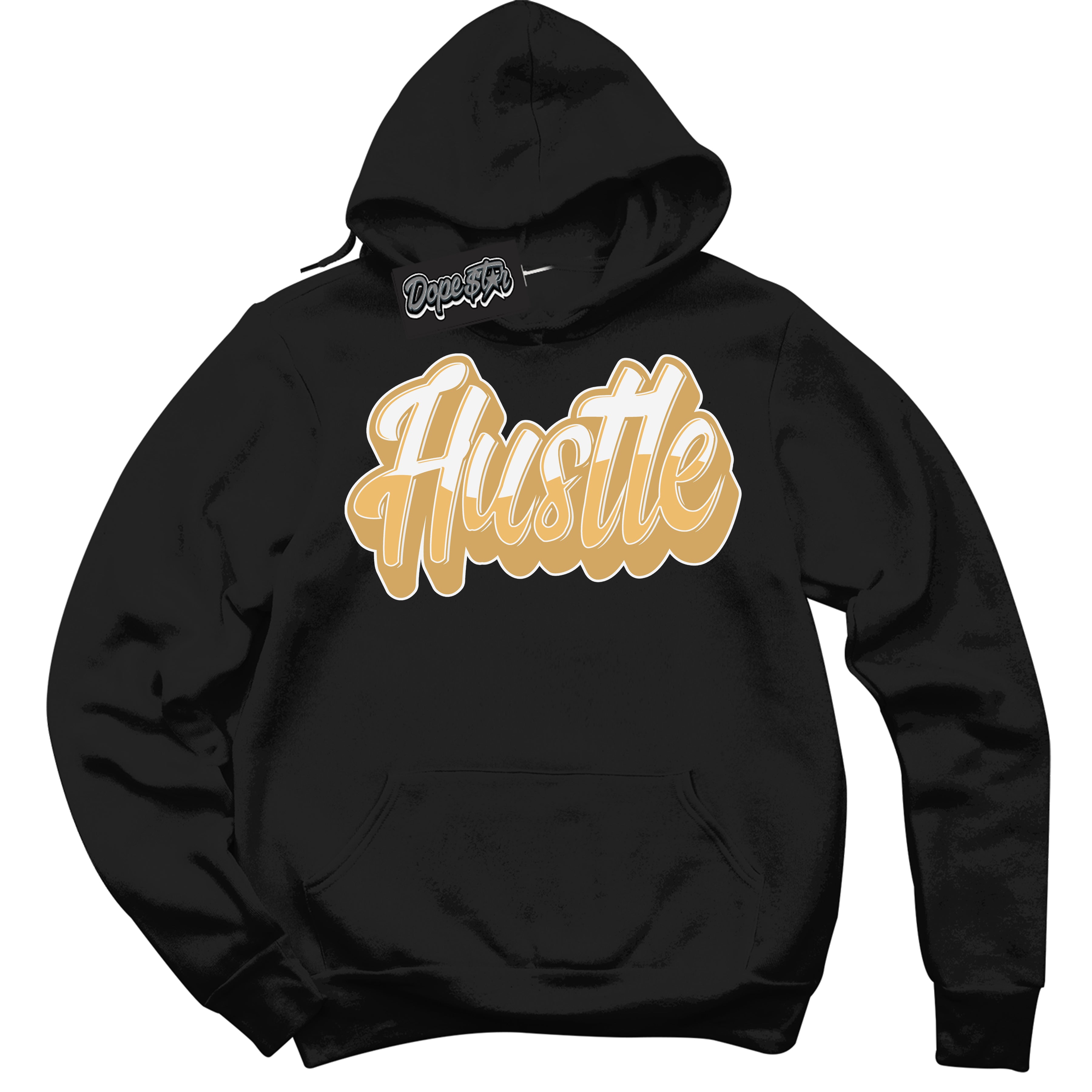 Cool Black Hoodie with “ Hustle ”  design that Perfectly Matches Craft Paris 6s Jordans.