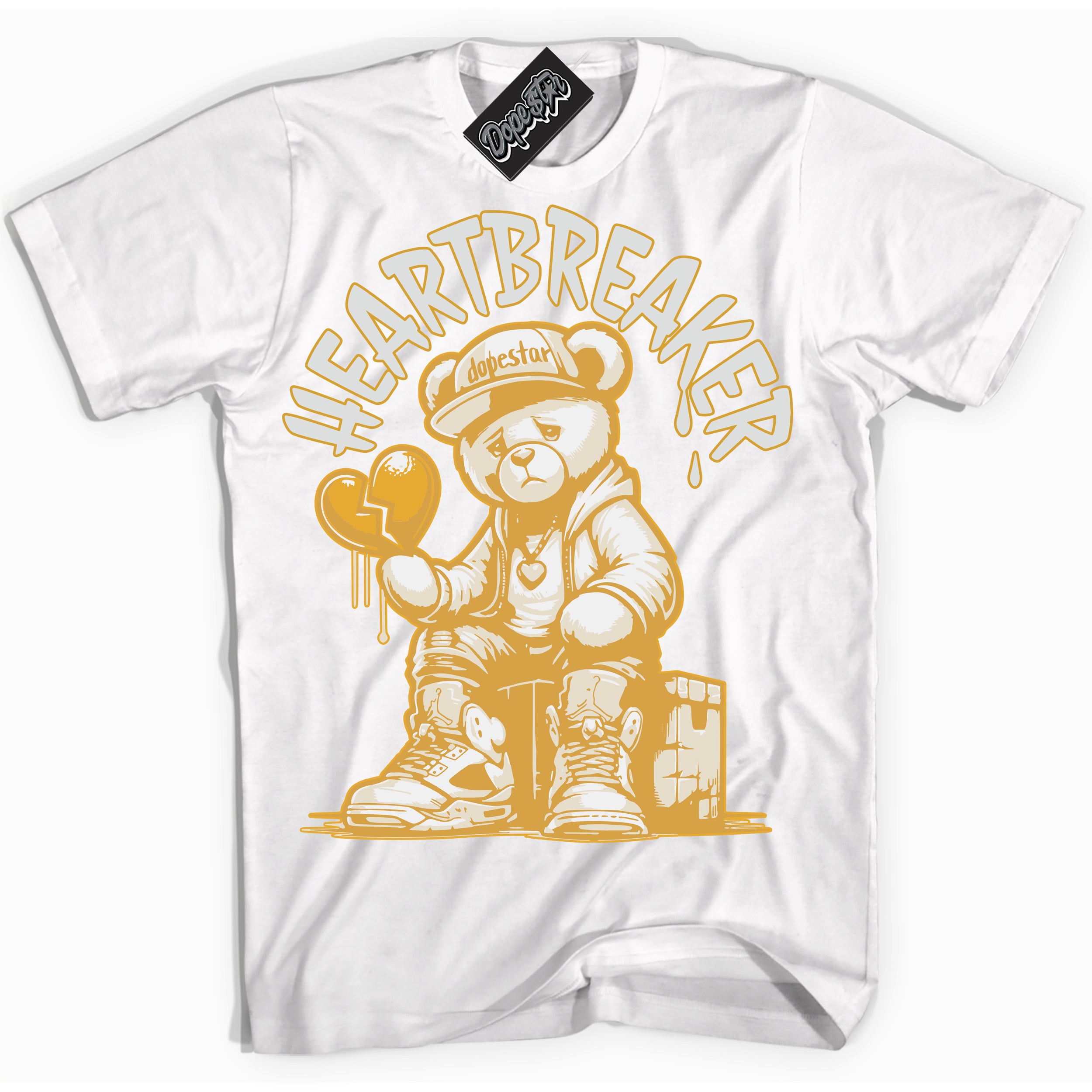 Cool White Shirt with “ Heartbreaker Bear ” design that perfectly matches Craft Paris 6s Jordans.