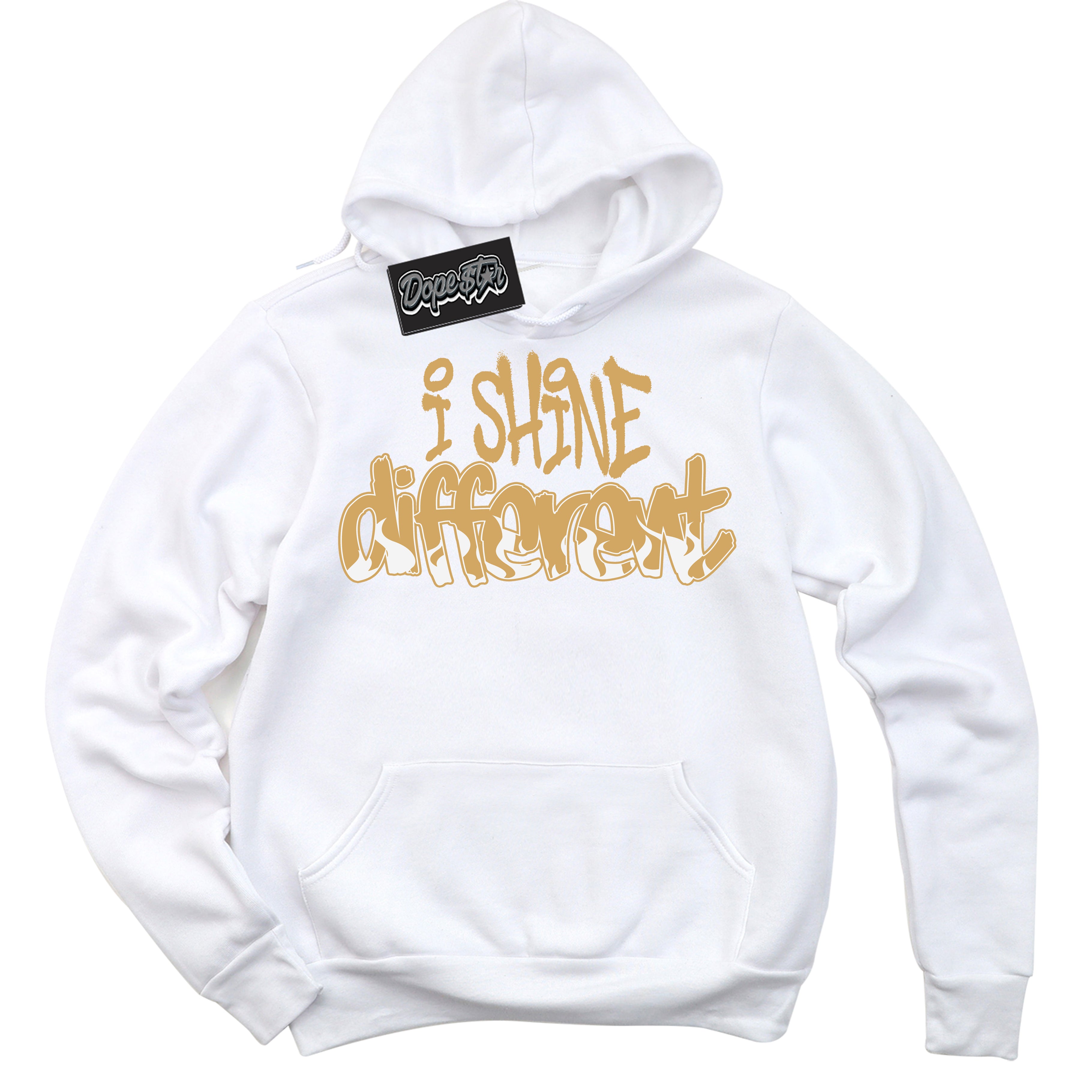 Cool White Hoodie with “ I Shine Different ” design that Perfectly Matches Craft Paris 6s Jordans.
