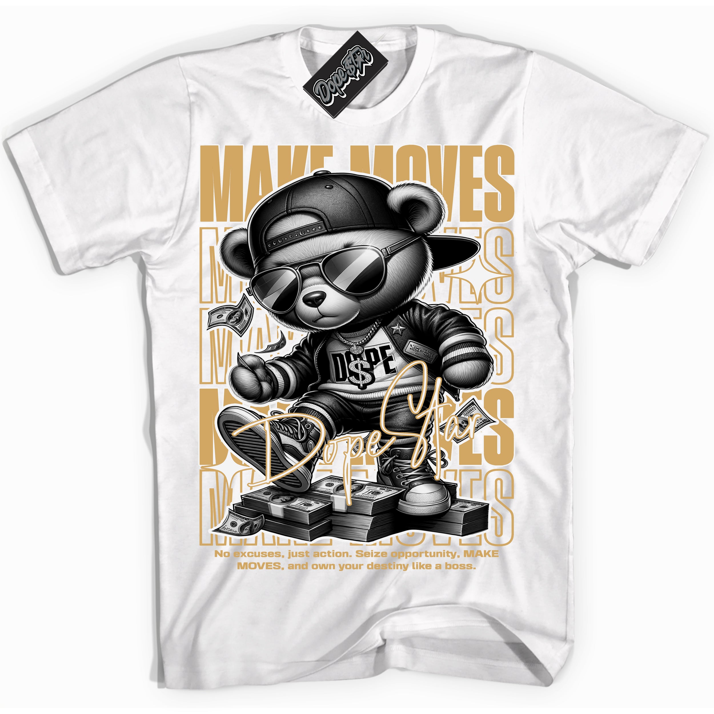 Cool White Shirt with “ Make Moves ” design that perfectly matches Craft Paris 6s Jordans.