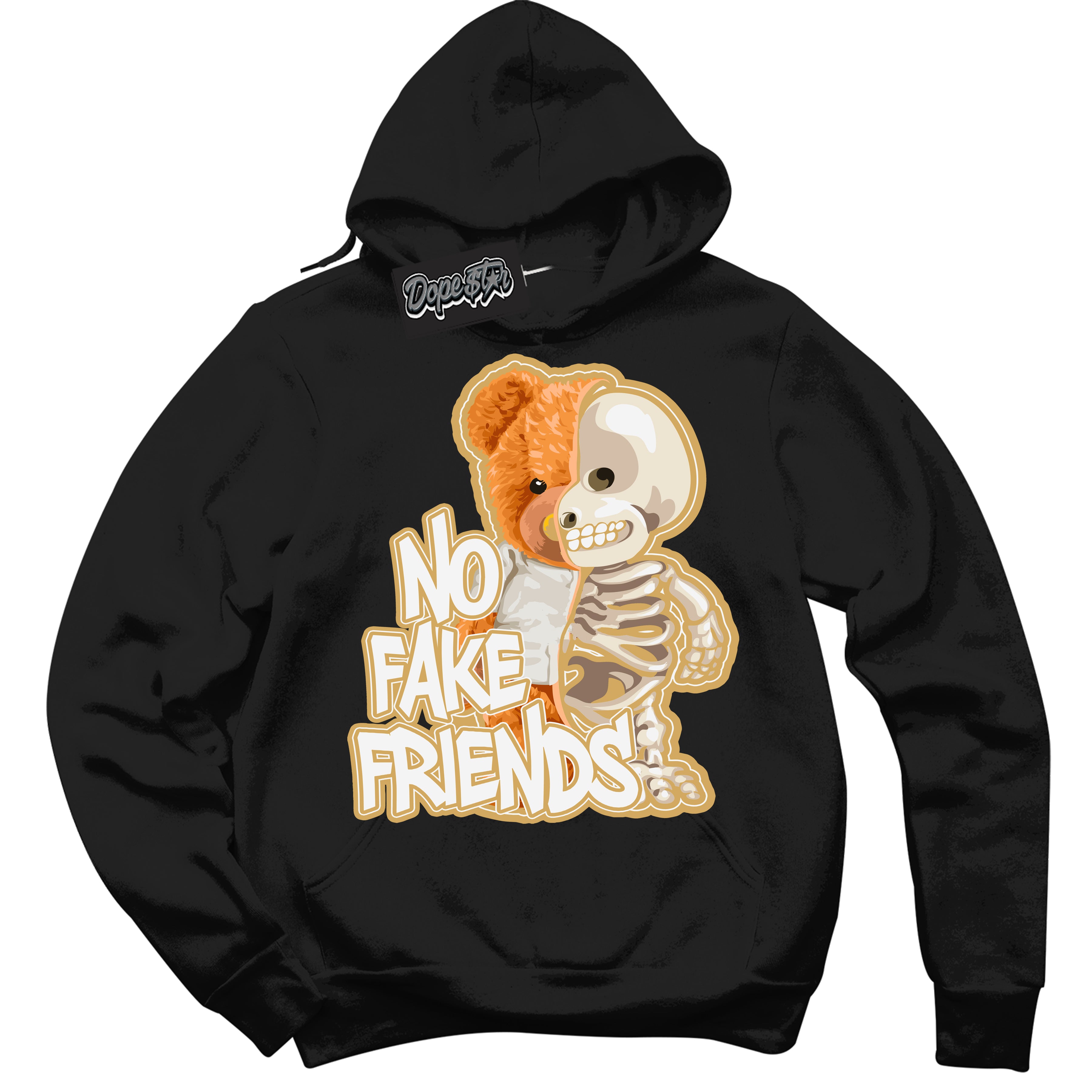Cool Black Hoodie with “ No Fake Friends ” design that Perfectly Matches Craft Paris 6s Jordans.