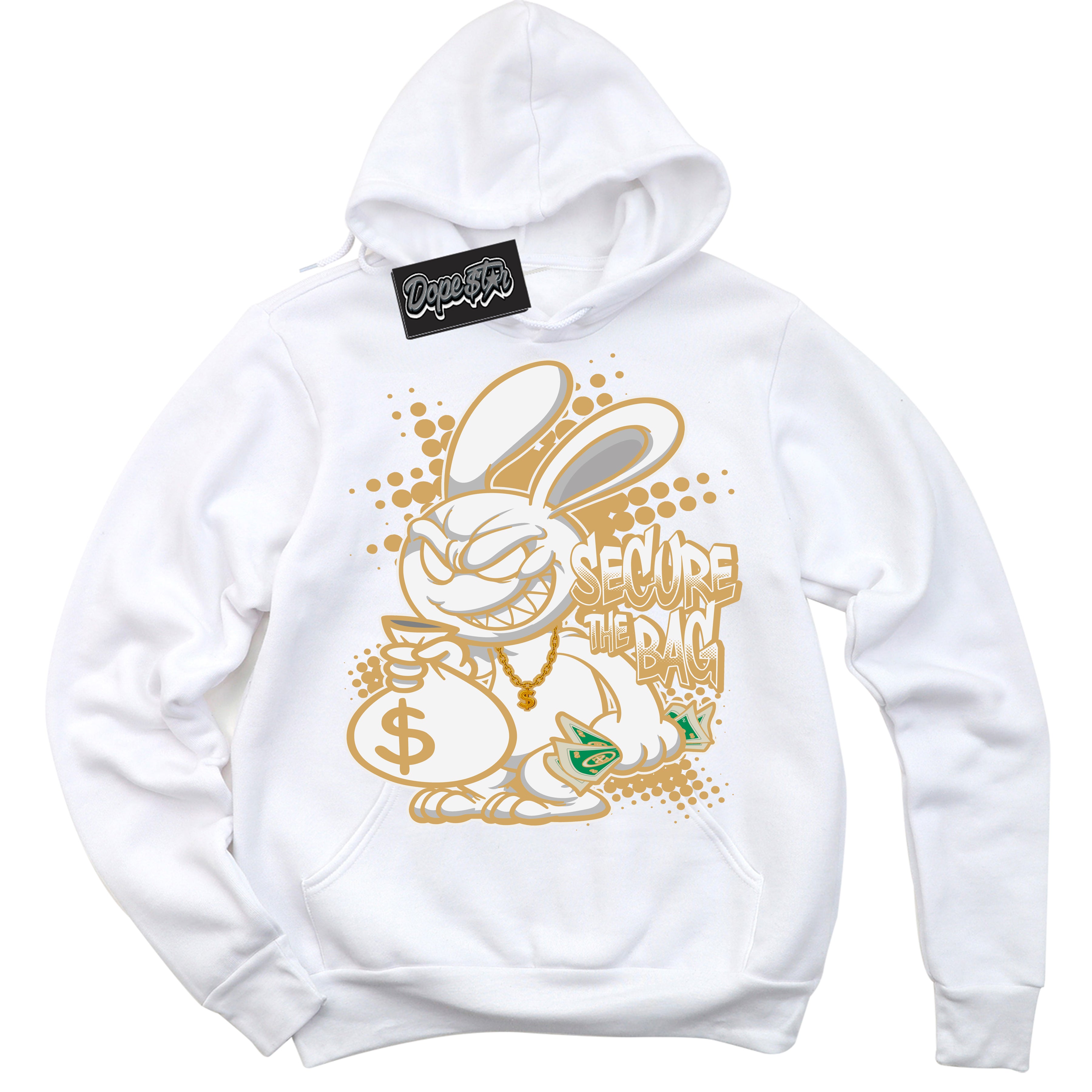 Cool White Hoodie with “ Secure The Bag ” design that Perfectly Matches Craft Paris 6s Jordans.