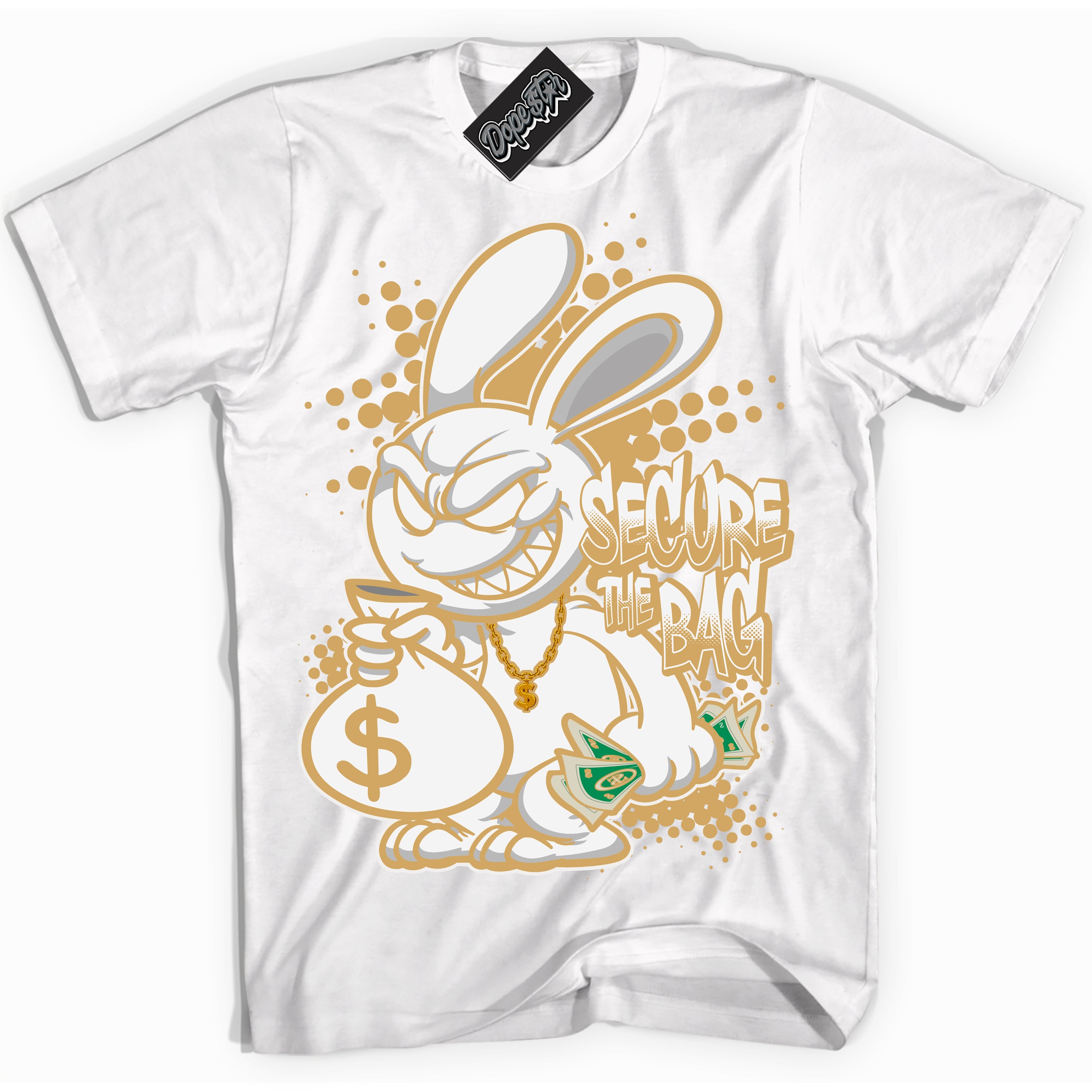 Cool White Shirt with “ Secure The Bag ” design that perfectly matches Craft Paris 6s Jordans.