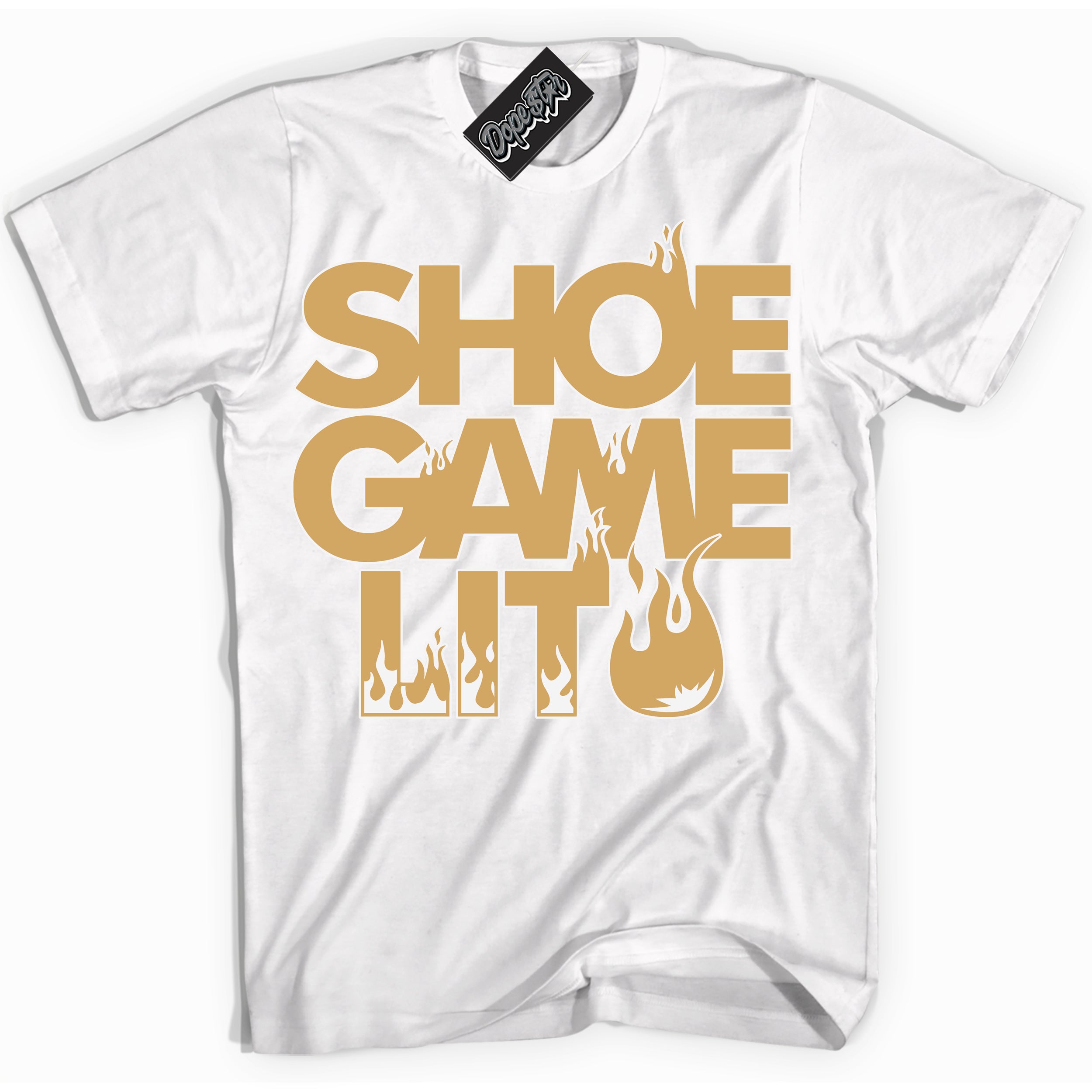 Cool White Shirt with “ Shoe Game Lit ” design that perfectly matches Craft Paris 6s Jordans.
