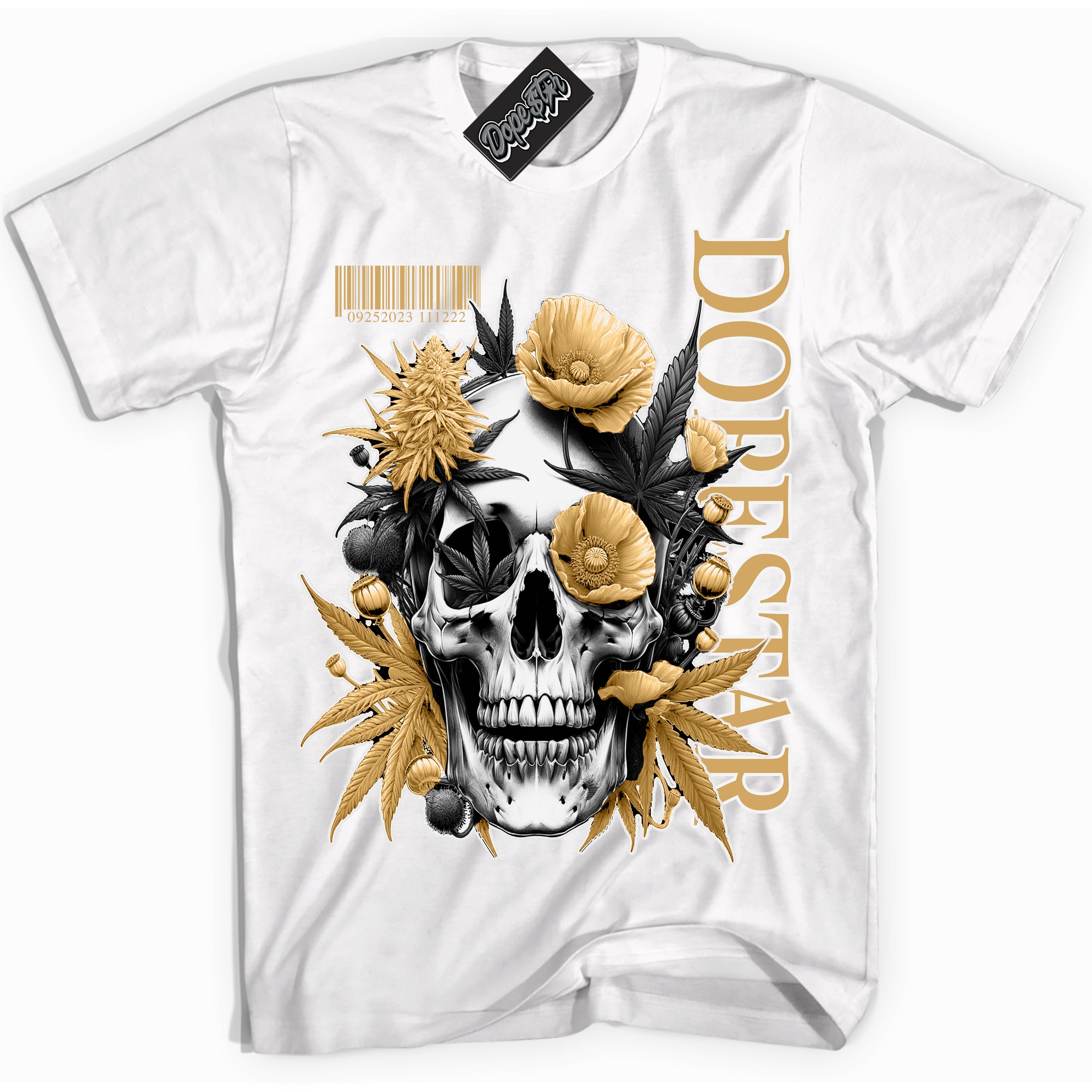 Cool White Shirt with “ Skull Poppies ” design that perfectly matches Craft Paris 6s Jordans.