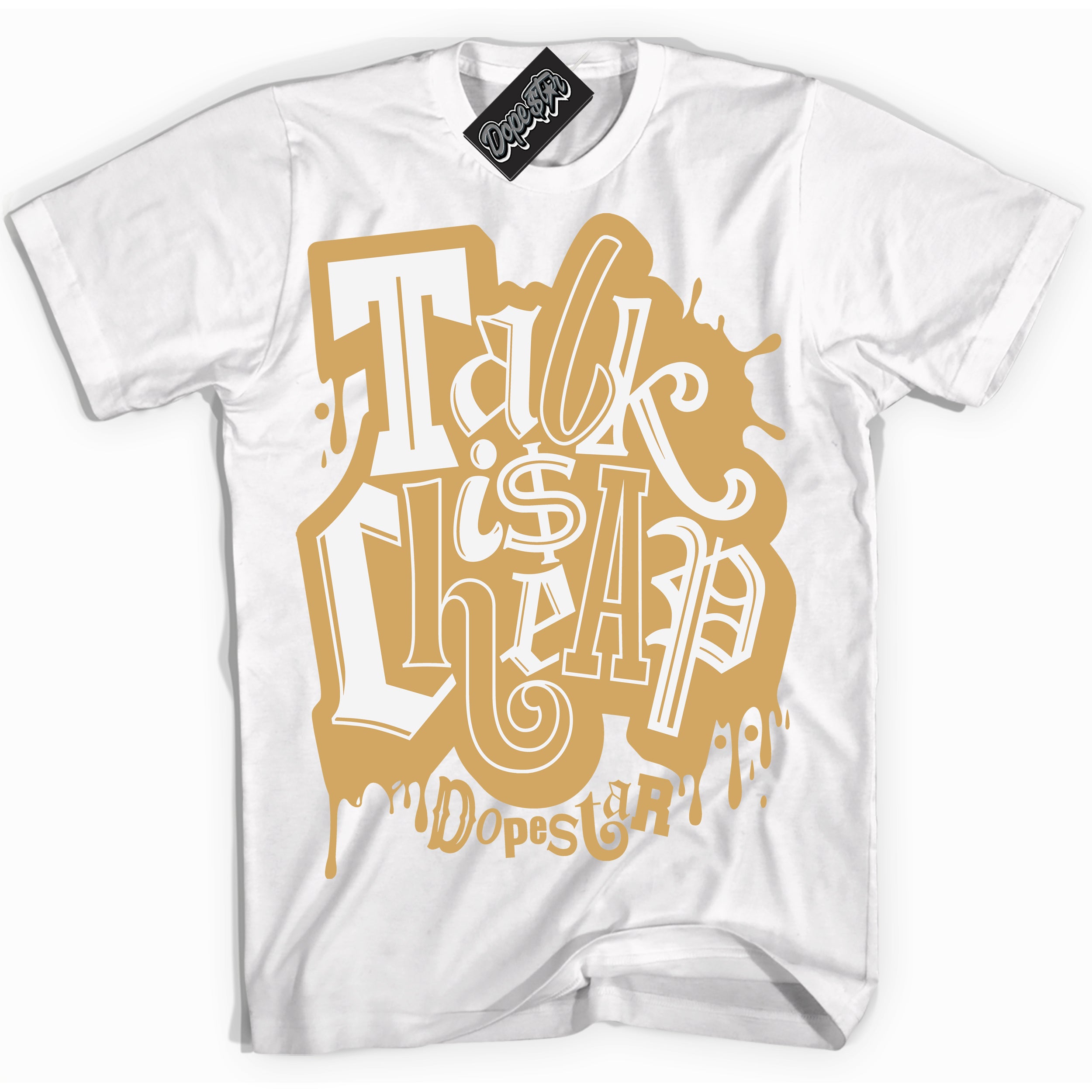 Cool White Shirt with “ Talk Is Cheap ” design that perfectly matches Craft Paris 6s Jordans.