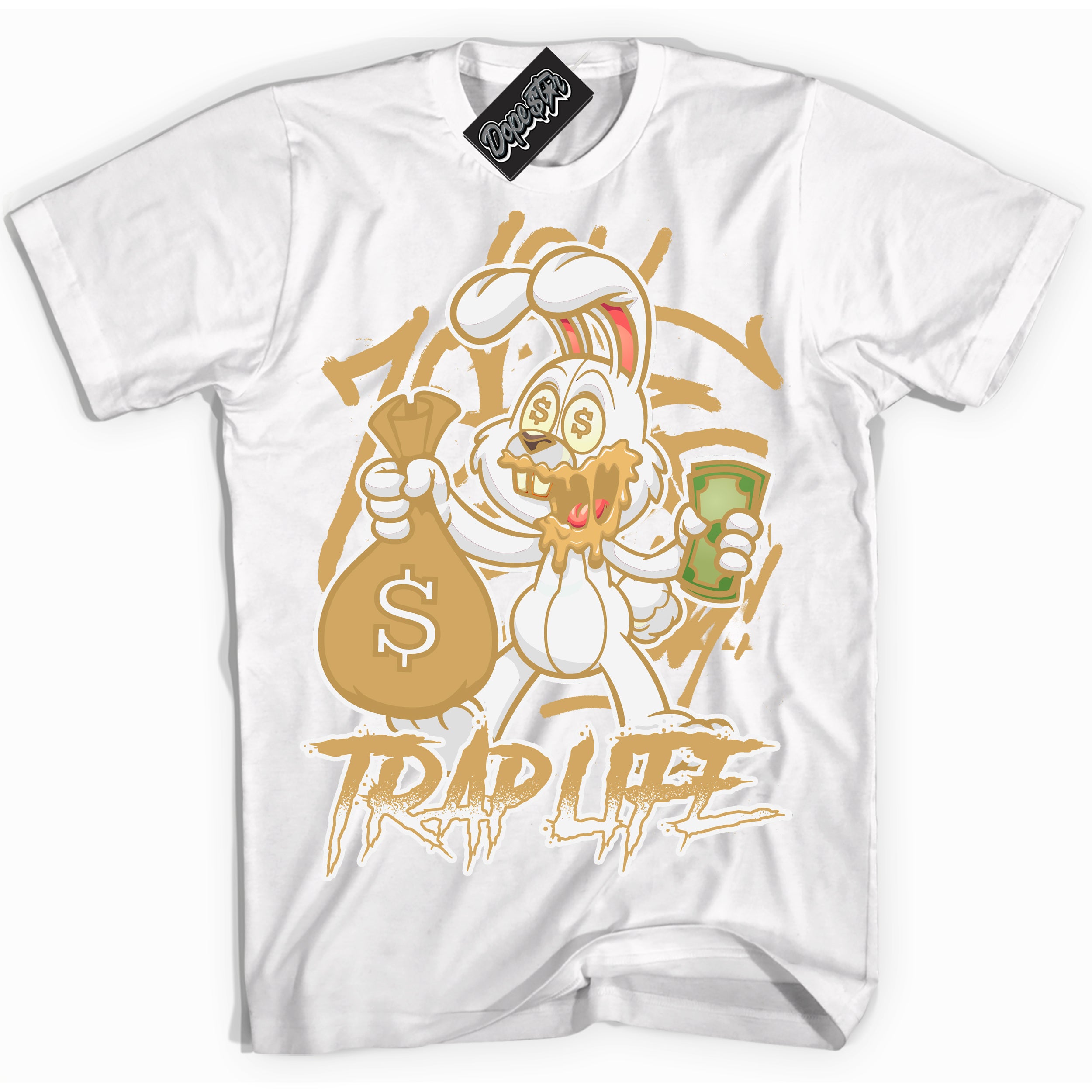 Cool White Shirt with “ Trap Rabbit ” design that perfectly matches Craft Paris 6s Jordans.