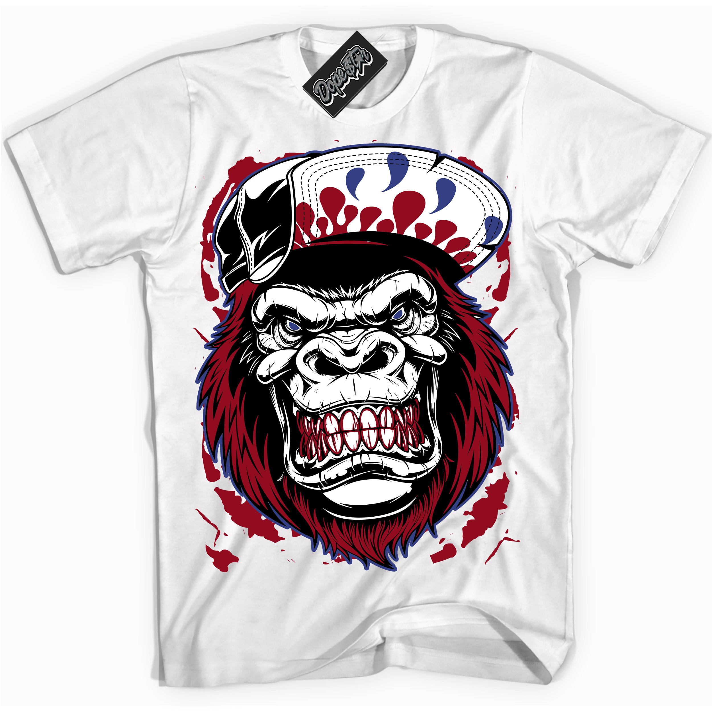 Cool White Shirt with “ Gorilla Beast ” design that perfectly matches Playoffs 8s Sneakers.
