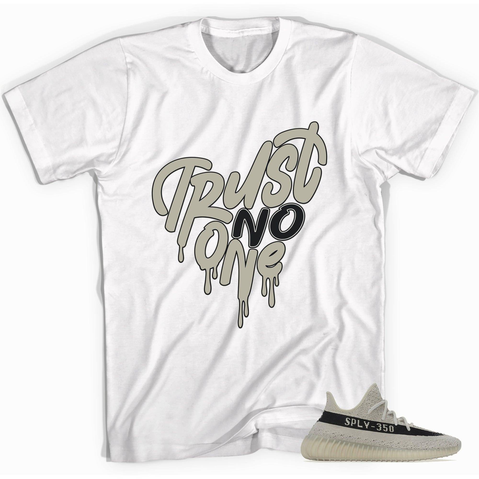 Yeezy Boost 350 V2 Slate DopeStar Shirt Trust No One Heart - Sneaker Shirts Outlet