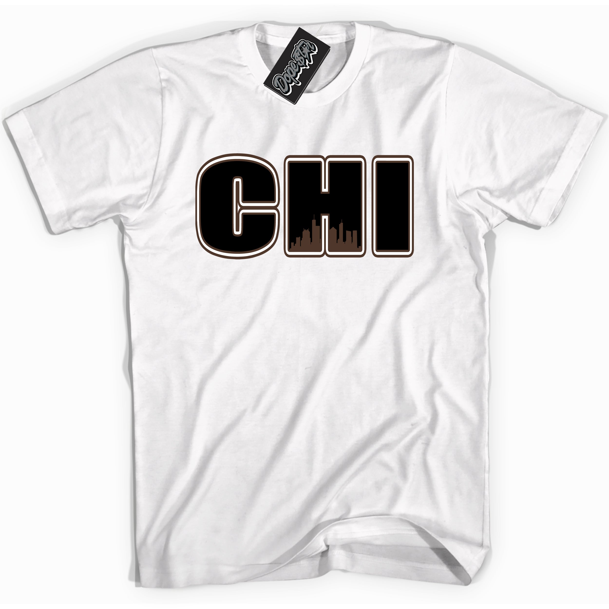 Cool White graphic tee with “ Chicago ” design, that perfectly matches Palomino 1s sneakers